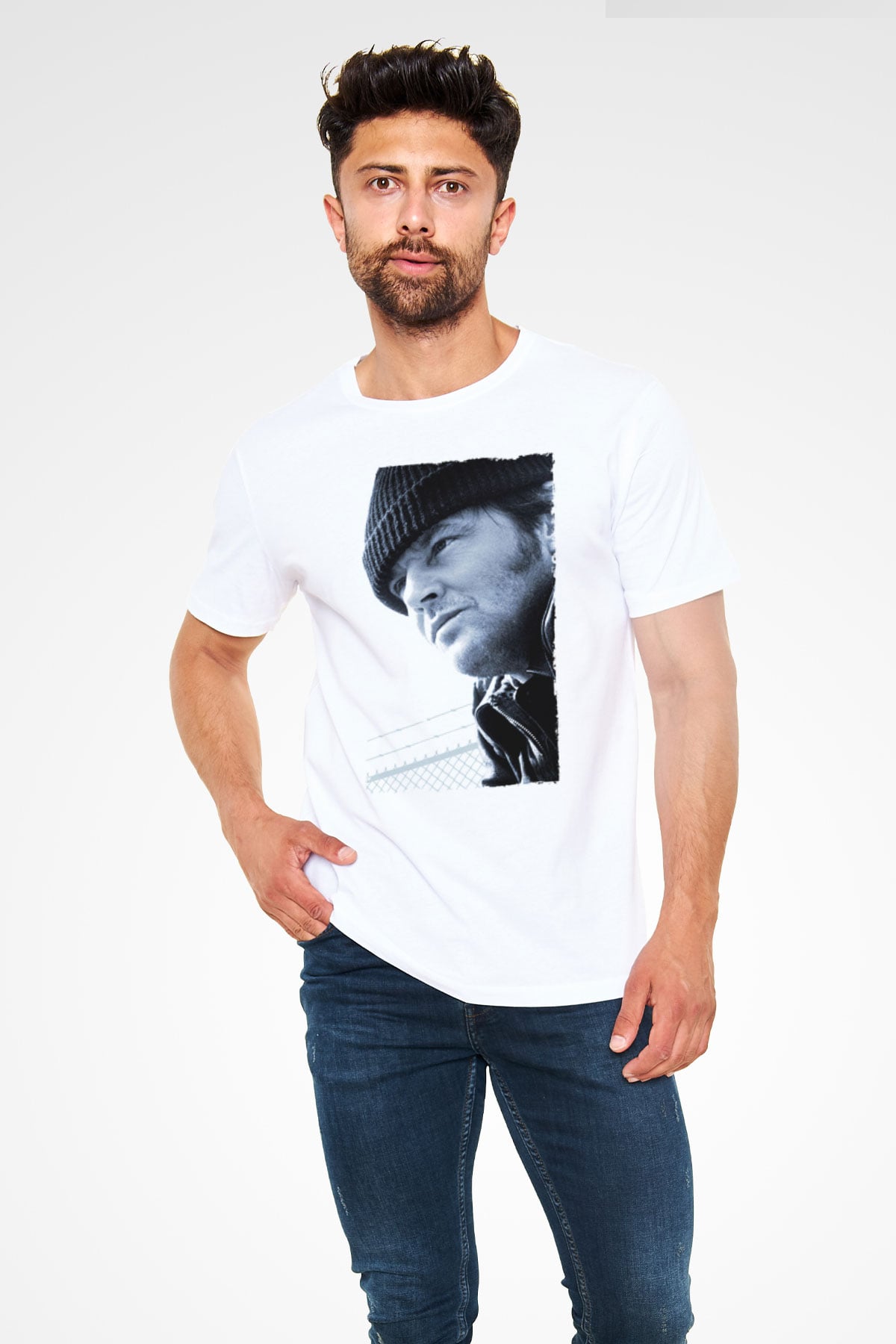 Guguk Kuşu (One Flew Over the Cuckoos Nest) Baskılı Beyaz Tshirt