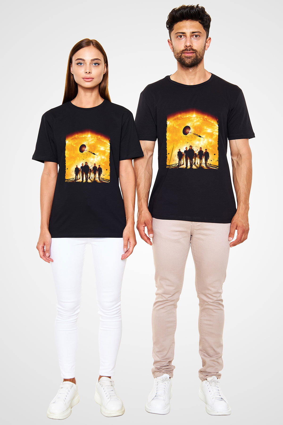 Gün Işığı (Sunshine) Baskılı Siyah T-Shirt