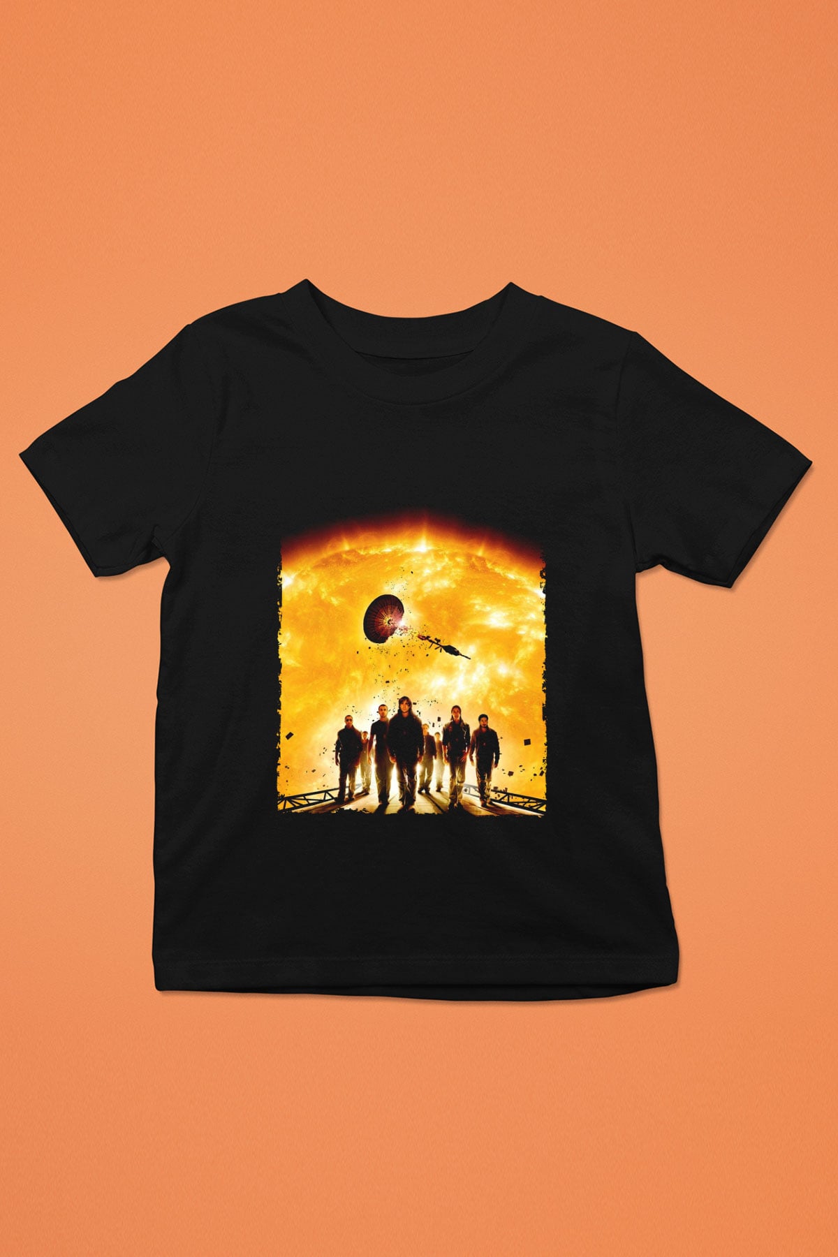 Unisex Gün Işığı (Sunshine) Baskılı Siyah Çocuk T-Shirt