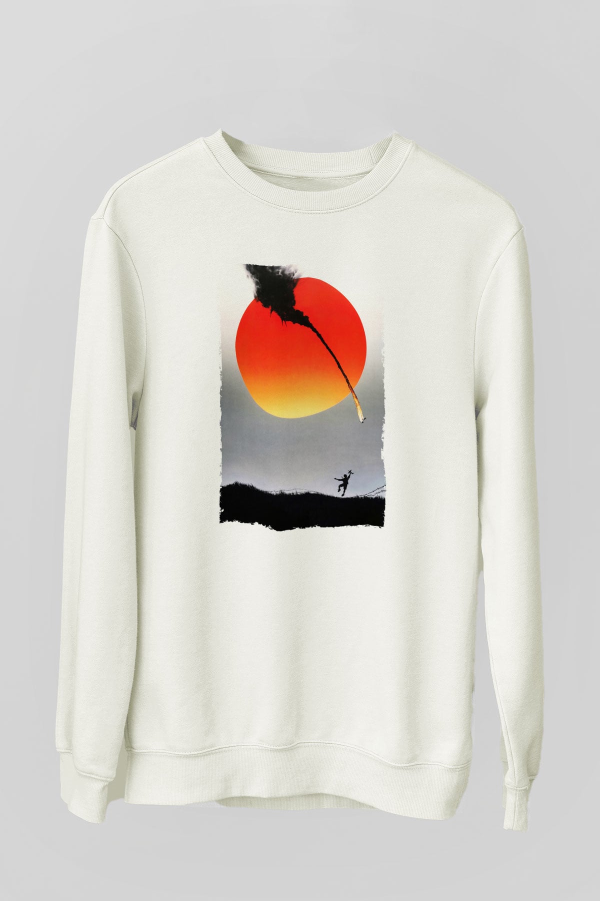 Unisex Güneş İmparatorluğu (Empire of the Sun) Baskılı Beyaz Sweatshirt