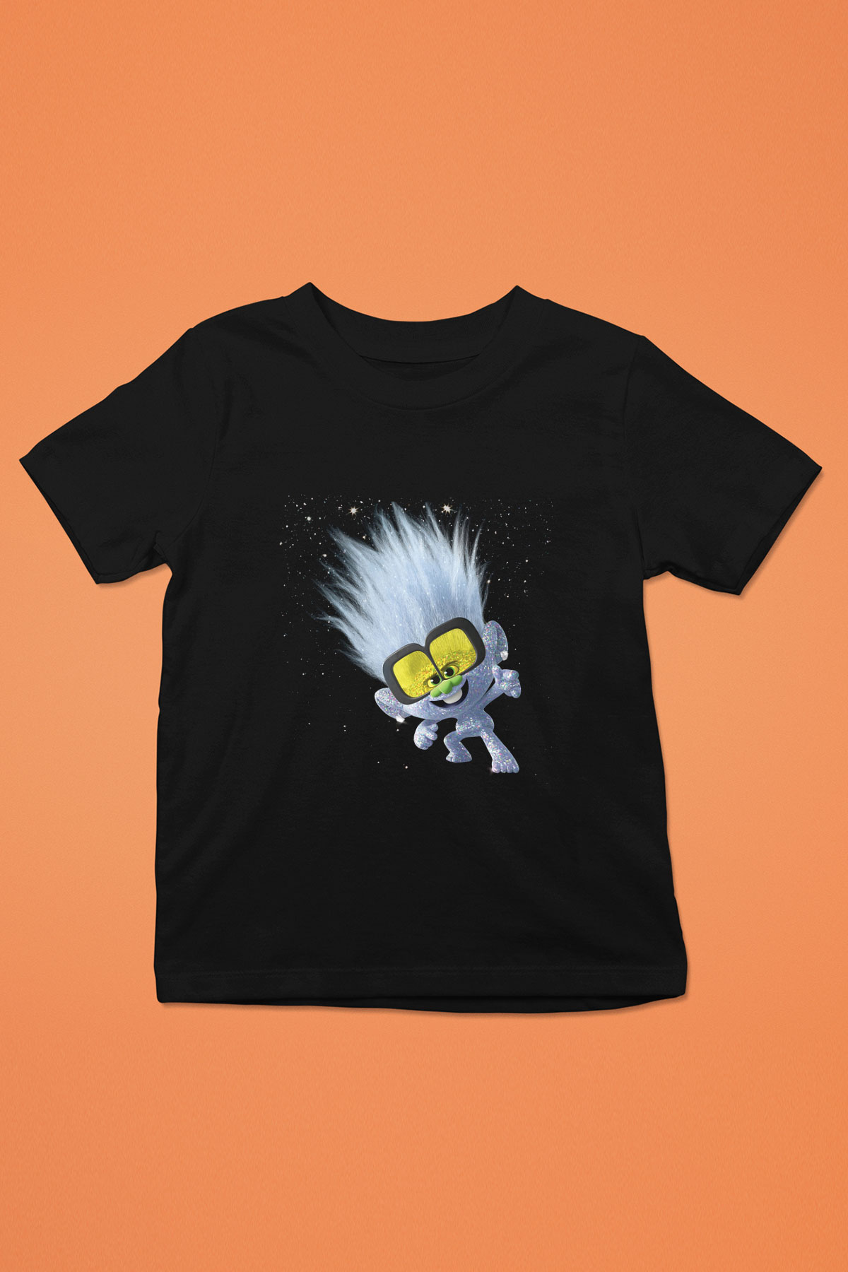 Unisex Guy Diamond Baskılı Siyah Çocuk T-Shirt