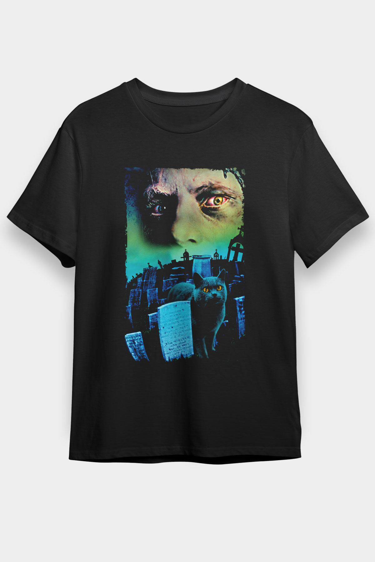 Hayvan Mezarlığı (Pet Sematary) Baskılı Siyah Tişört