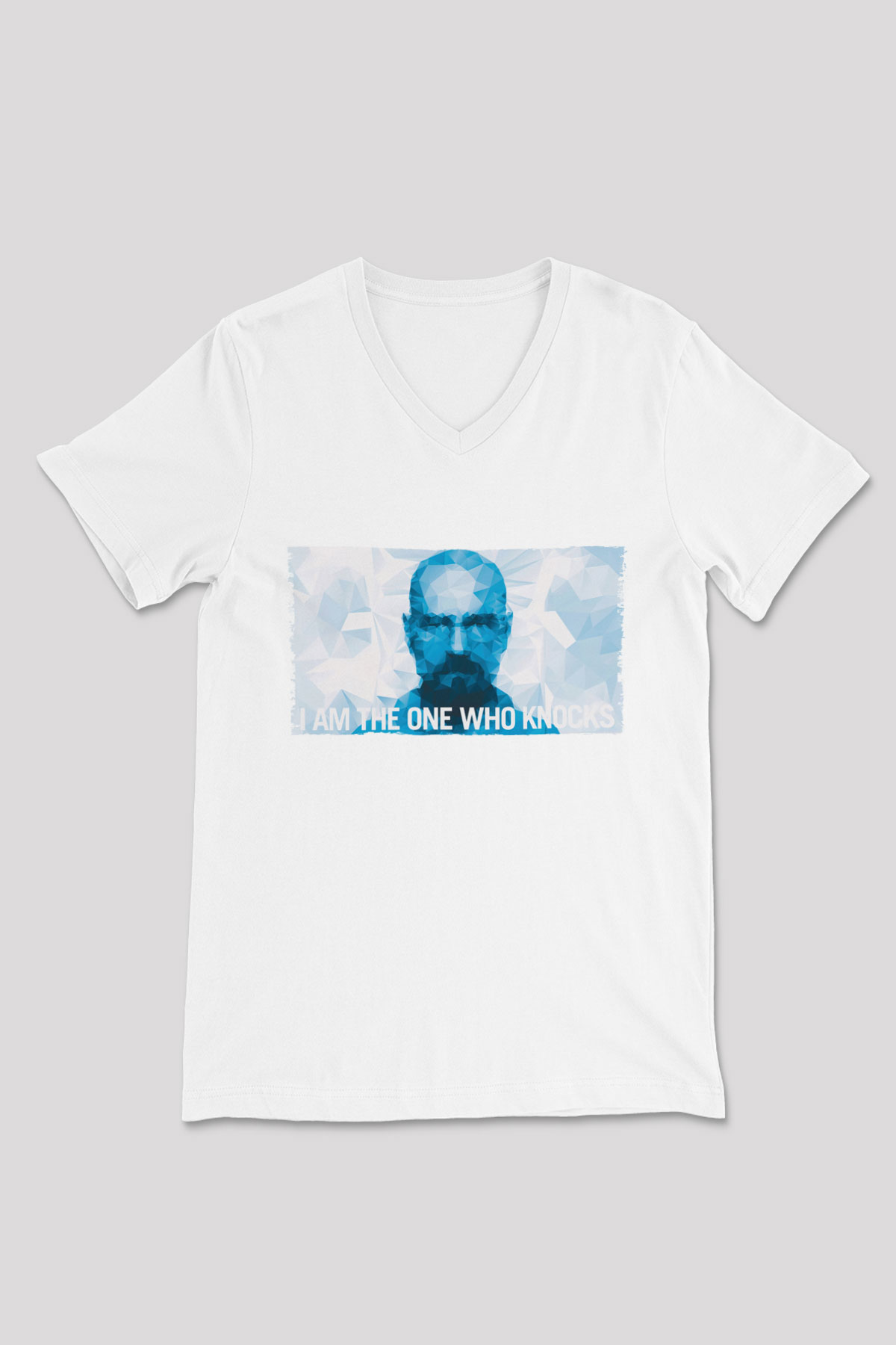 Unisex Heisenberg - Breaking Bad Baskılı Beyaz V Yaka Tişört