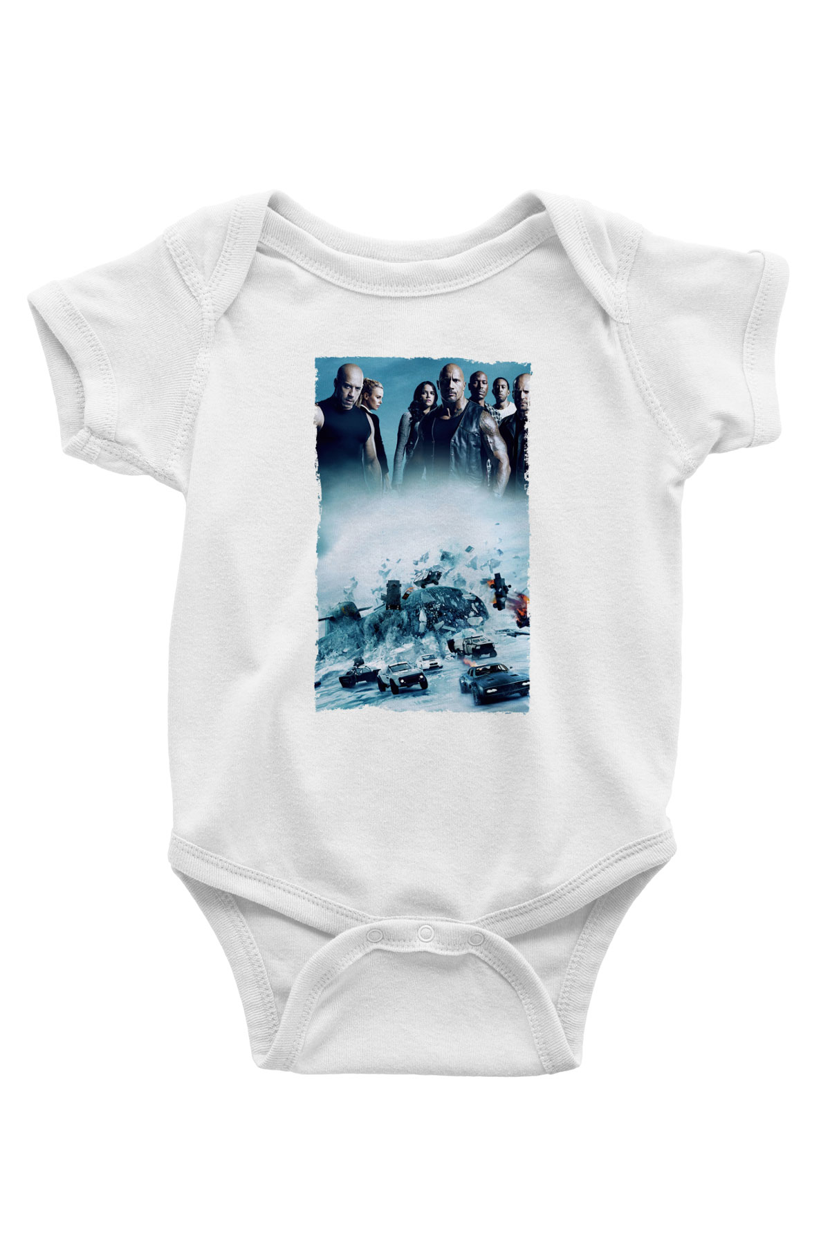 Unisex Hızlı ve Öfkeli 8 (The Fate of the Furious) Baskılı Bebek Body - Zıbın