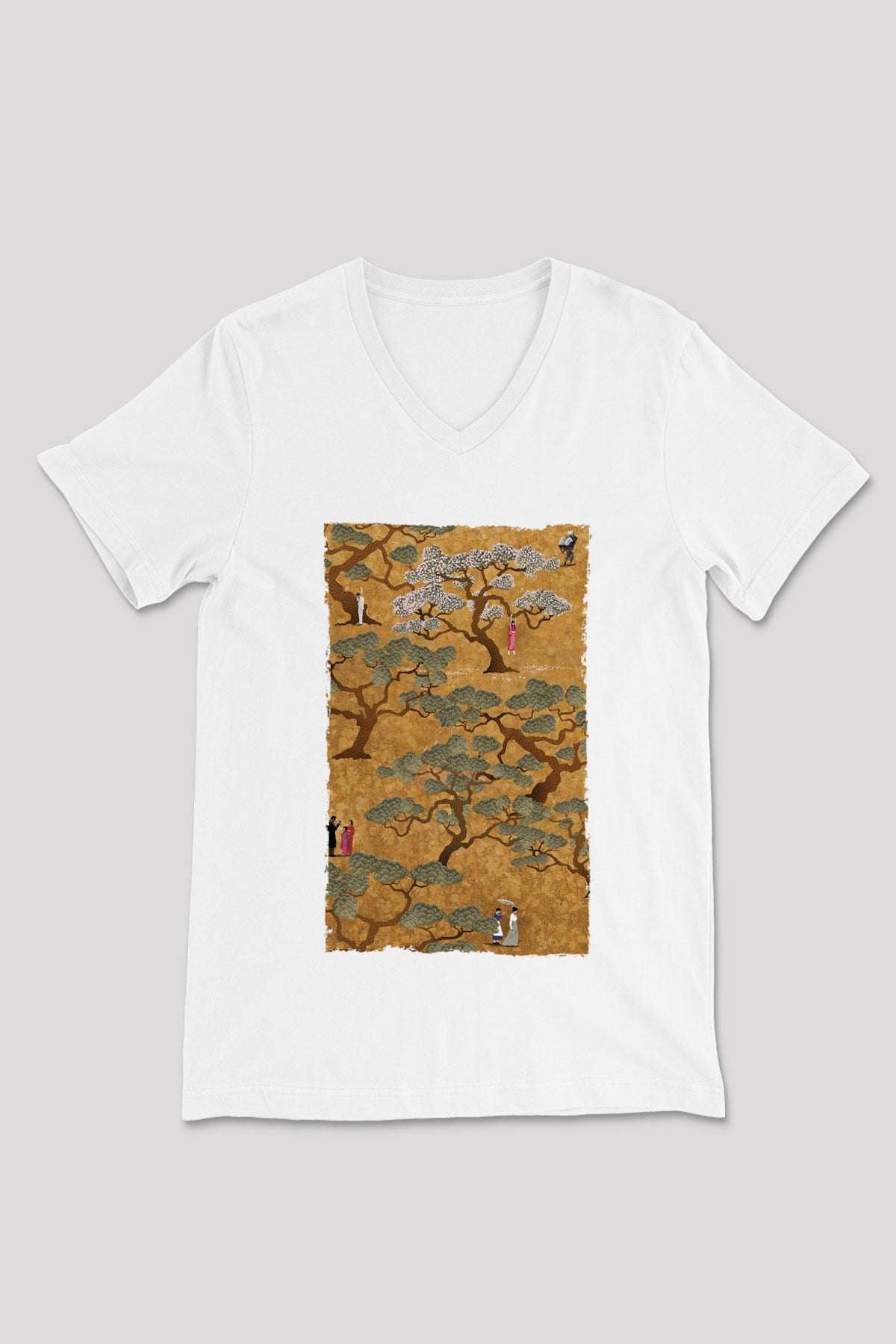 Unisex Hizmetçi (The Handmaiden) Baskılı Beyaz V Yaka Tshirt