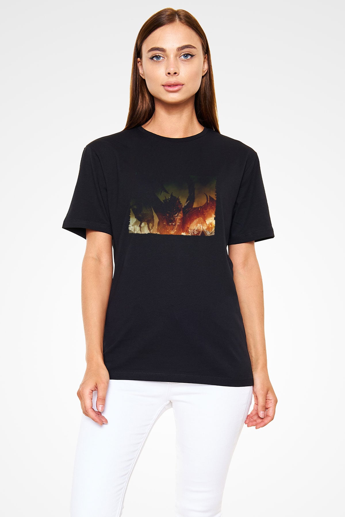 Hobbit Beş Ordunun Savaşı (The Hobbit The Battle of the Five Armies) Baskılı Siyah T-Shirt