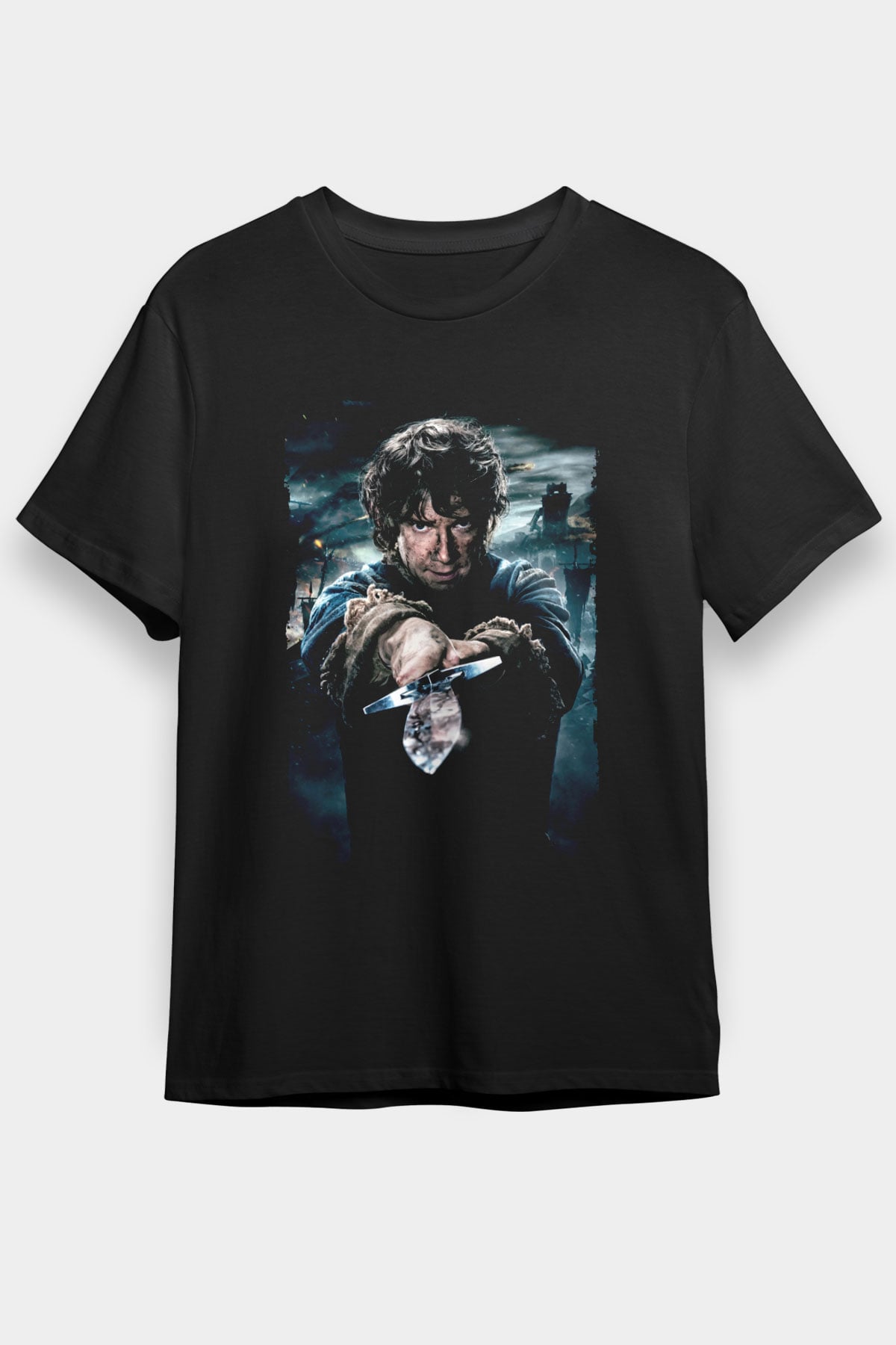 Hobbit Beş Ordunun Savaşı (The Hobbit The Battle of the Five Armies) Baskılı Siyah Tshirt
