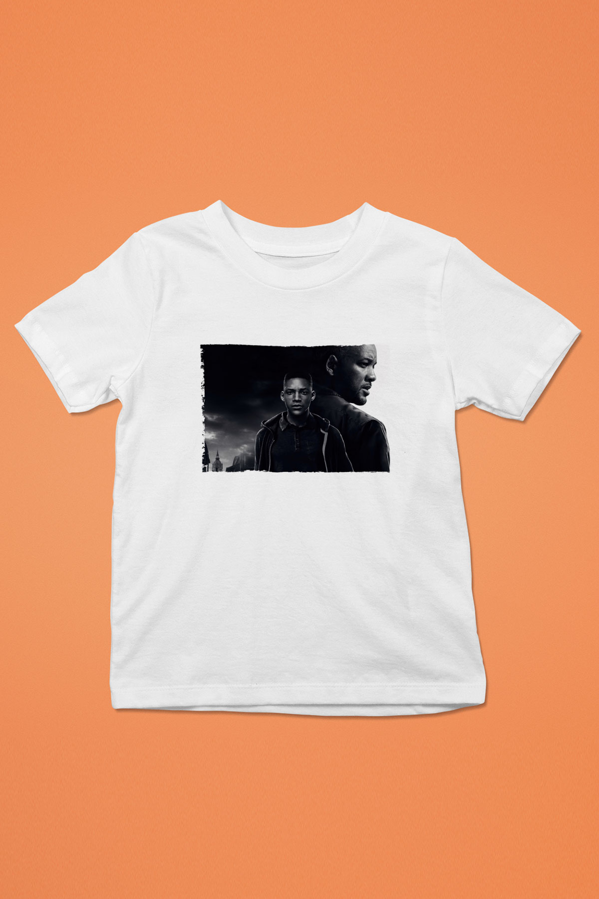Unisex İkizler Projesi (Gemini Man) Baskılı Beyaz Çocuk Tişört