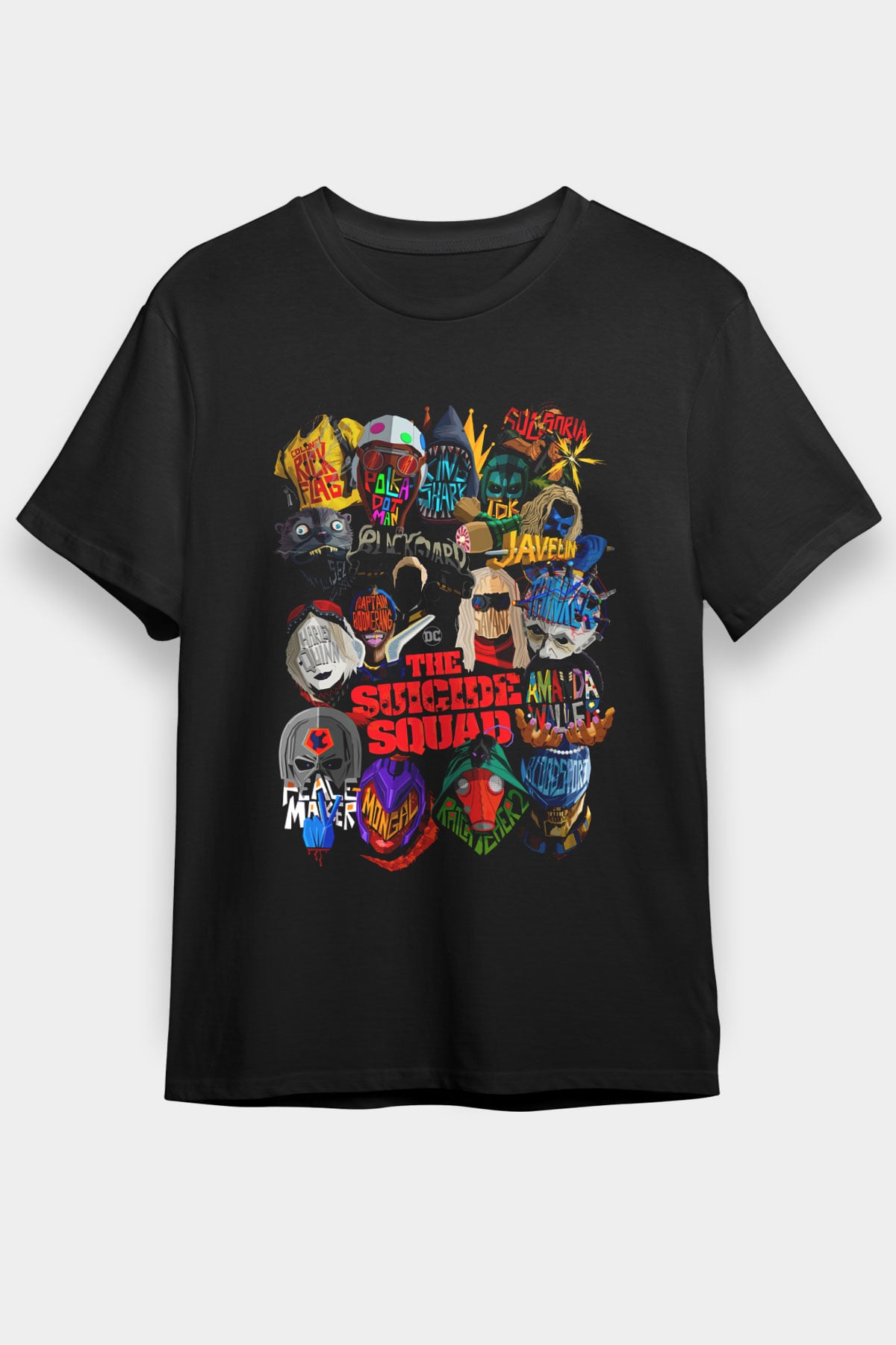 İntihar Timi (The Suicide Squad) Baskılı Siyah T-Shirt