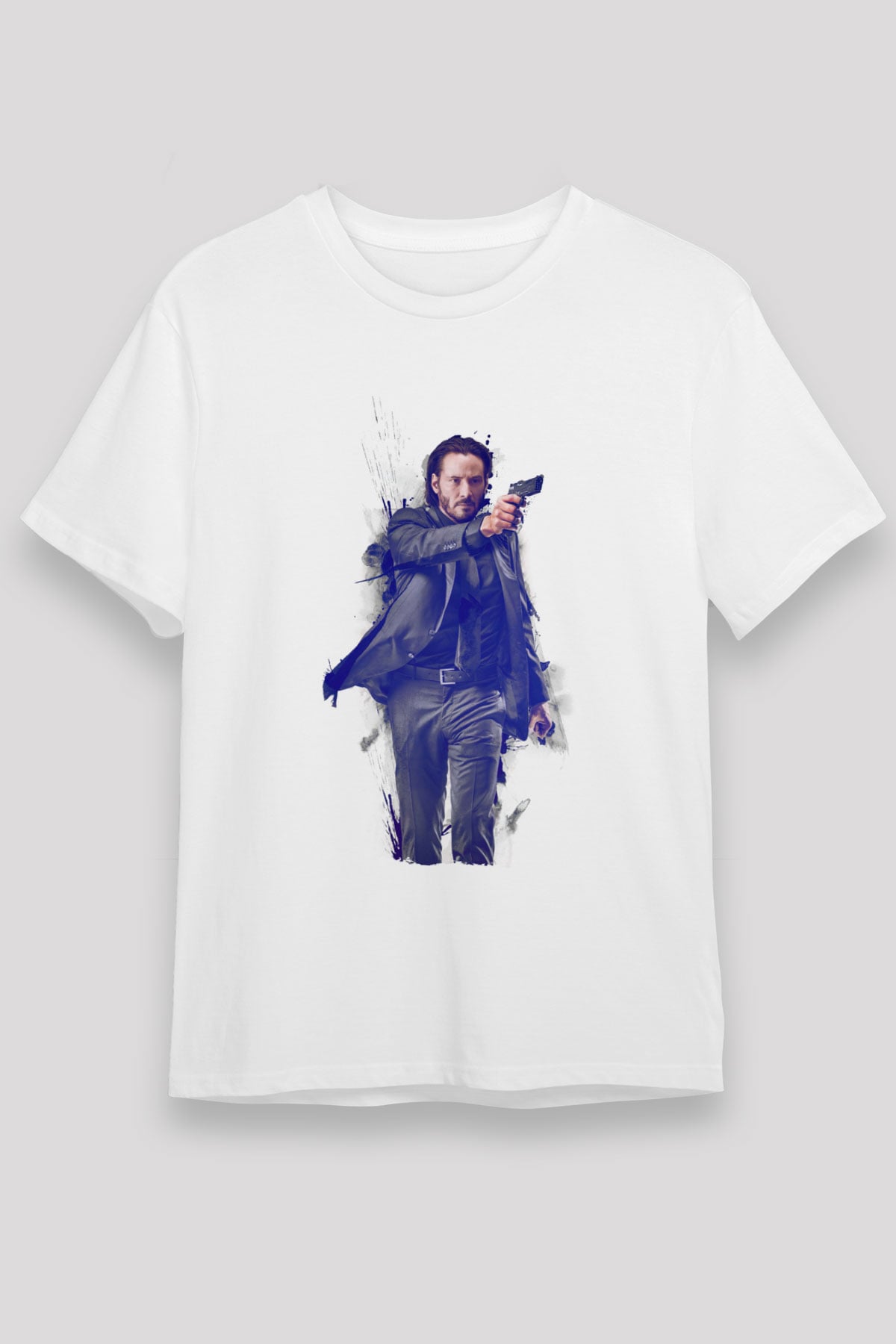 John Wick Baskılı Beyaz Tişört