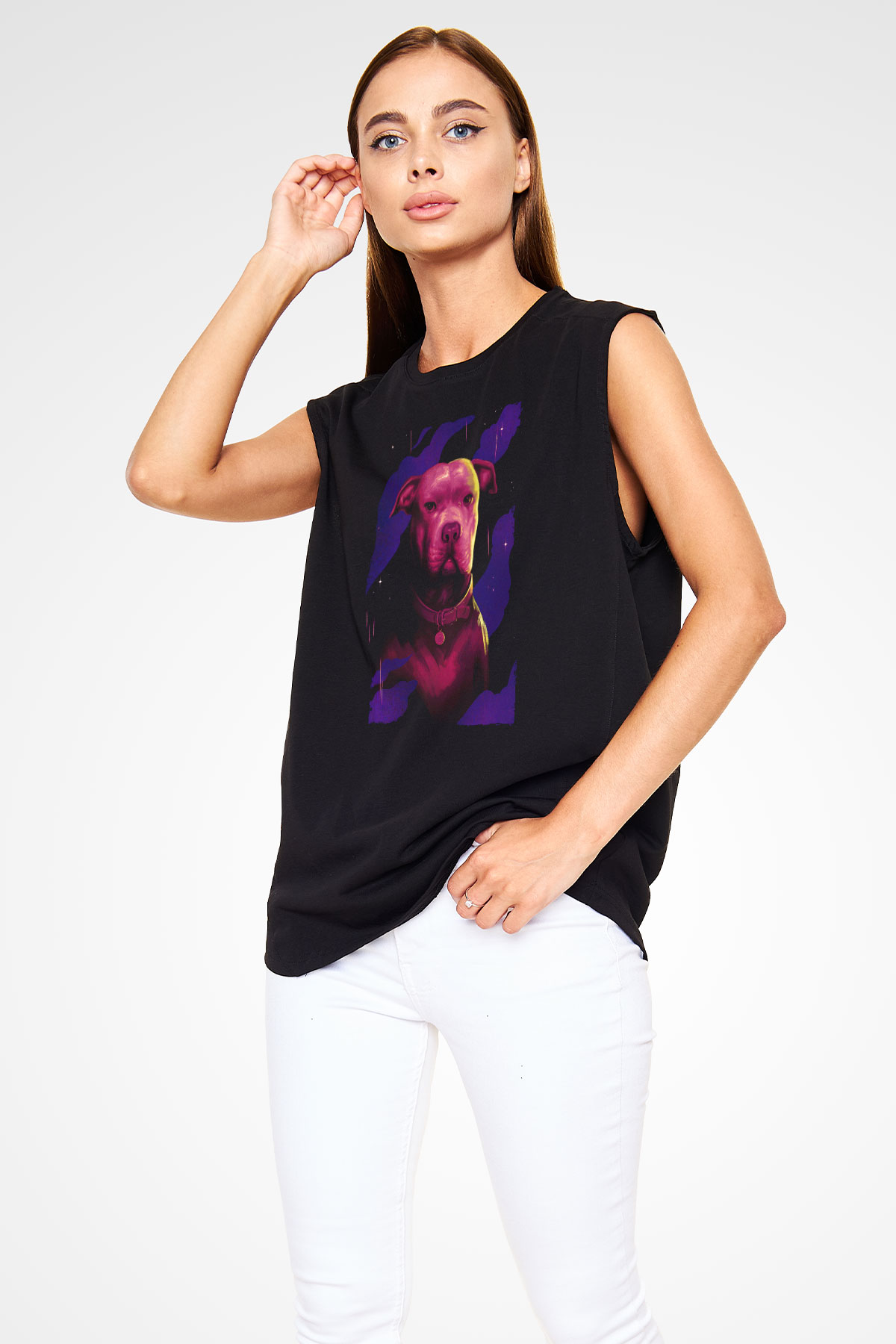 Unisex John Wick Serisi (John Wick) Baskılı Siyah Unisex Kolsuz T-shirt