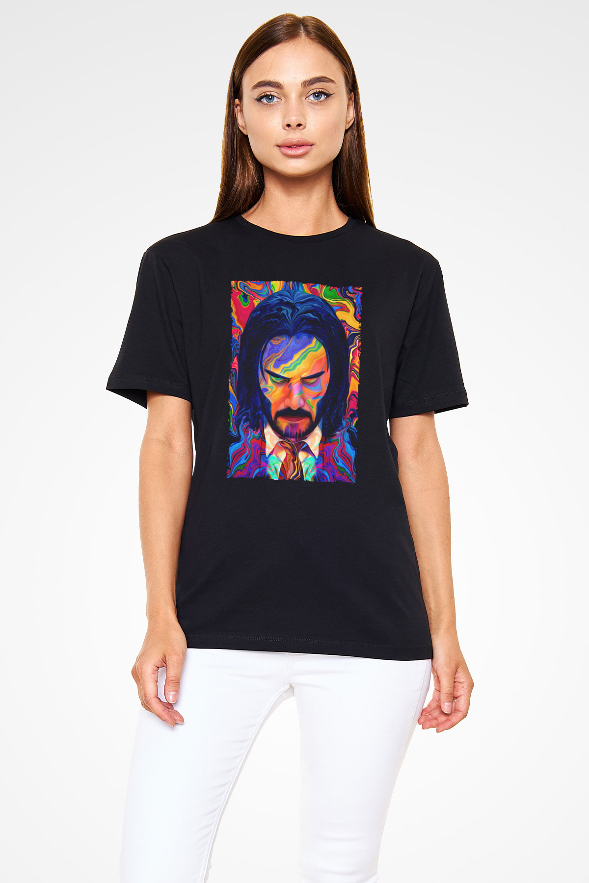 John Wick Serisi (John Wick) Baskılı Siyah T-Shirt