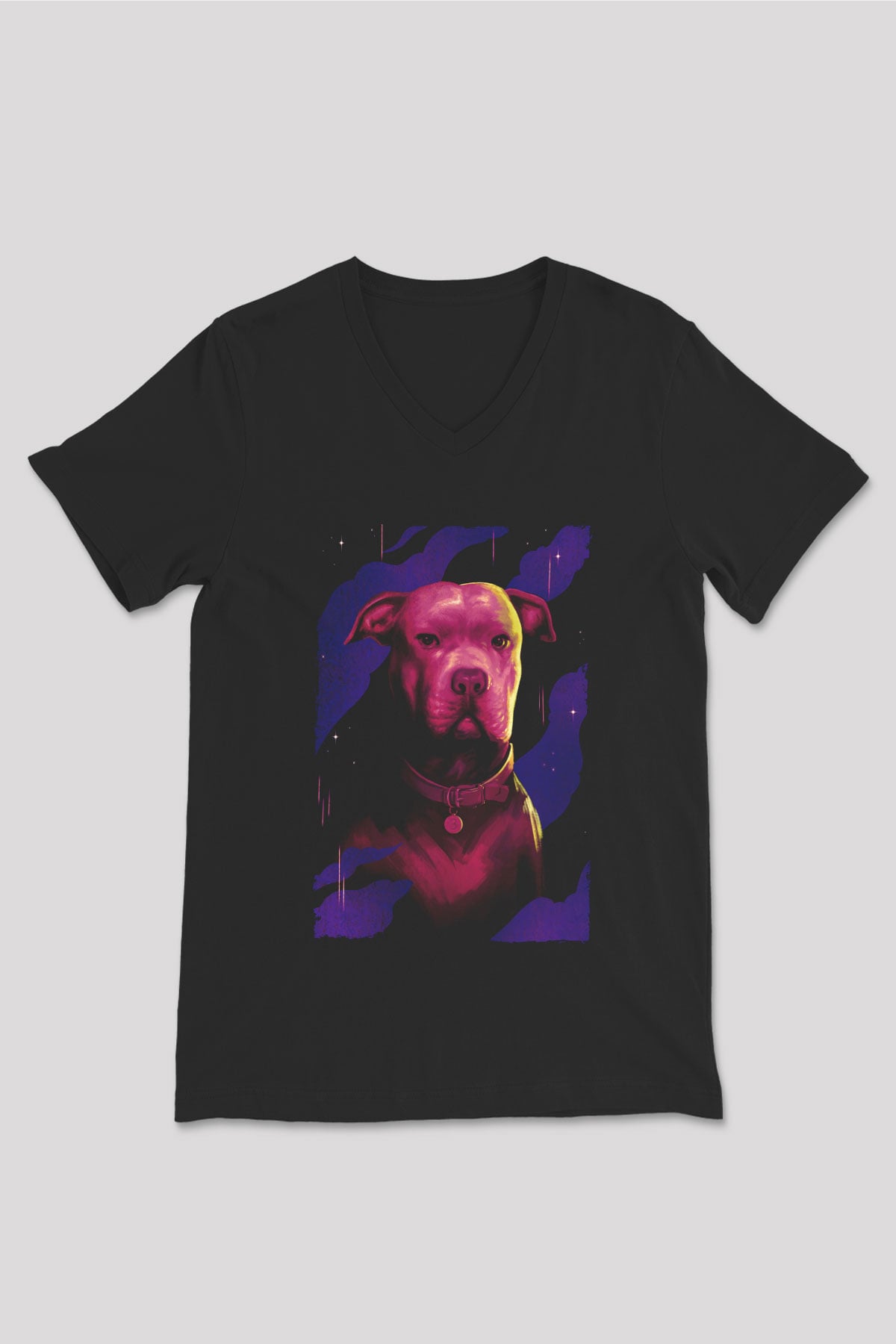 Unisex John Wick Serisi (John Wick) Baskılı Siyah Unisex V Yaka T-shirt