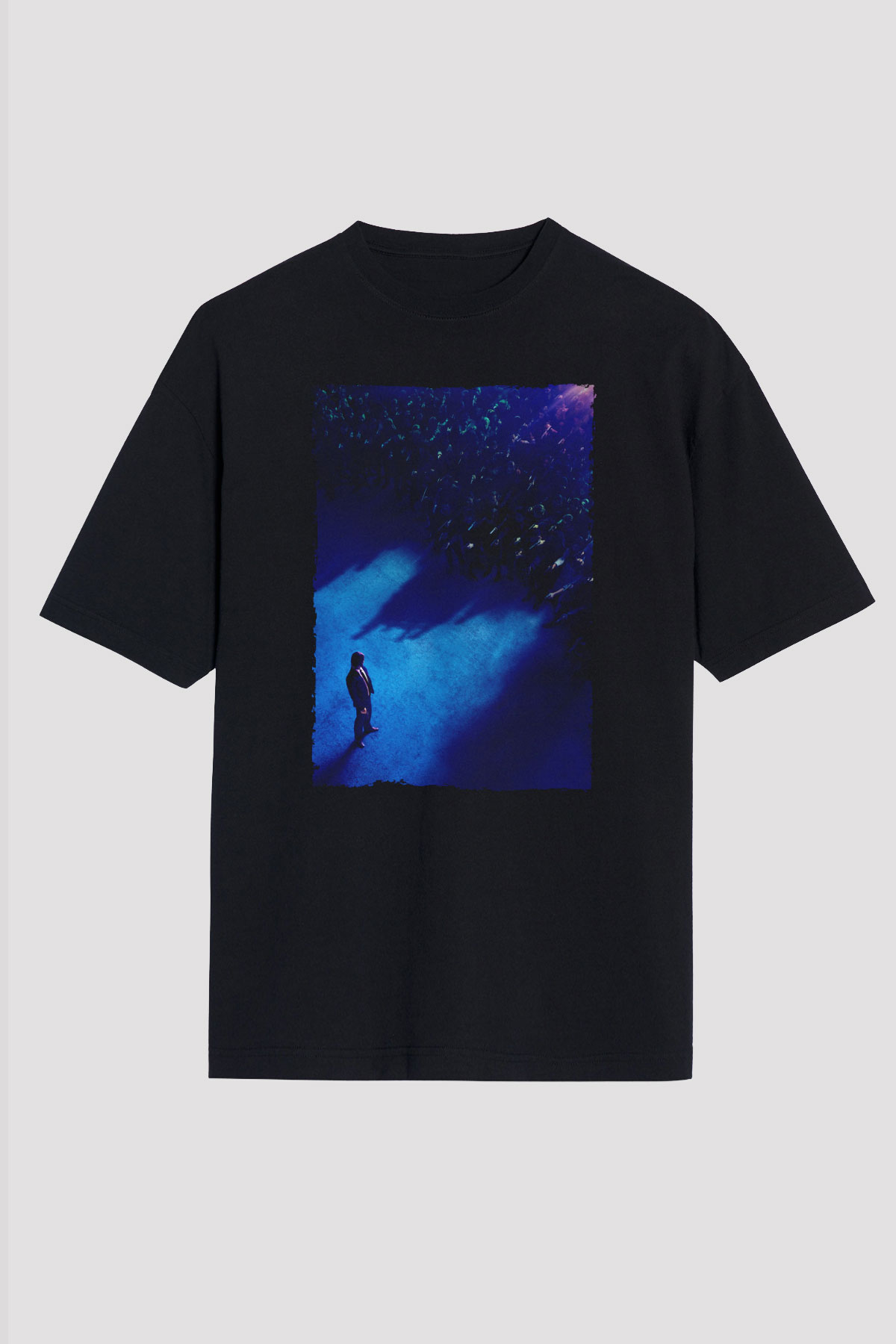 Unisex John Wick Serisi (John Wick) Baskılı Siyah Oversize Tişört