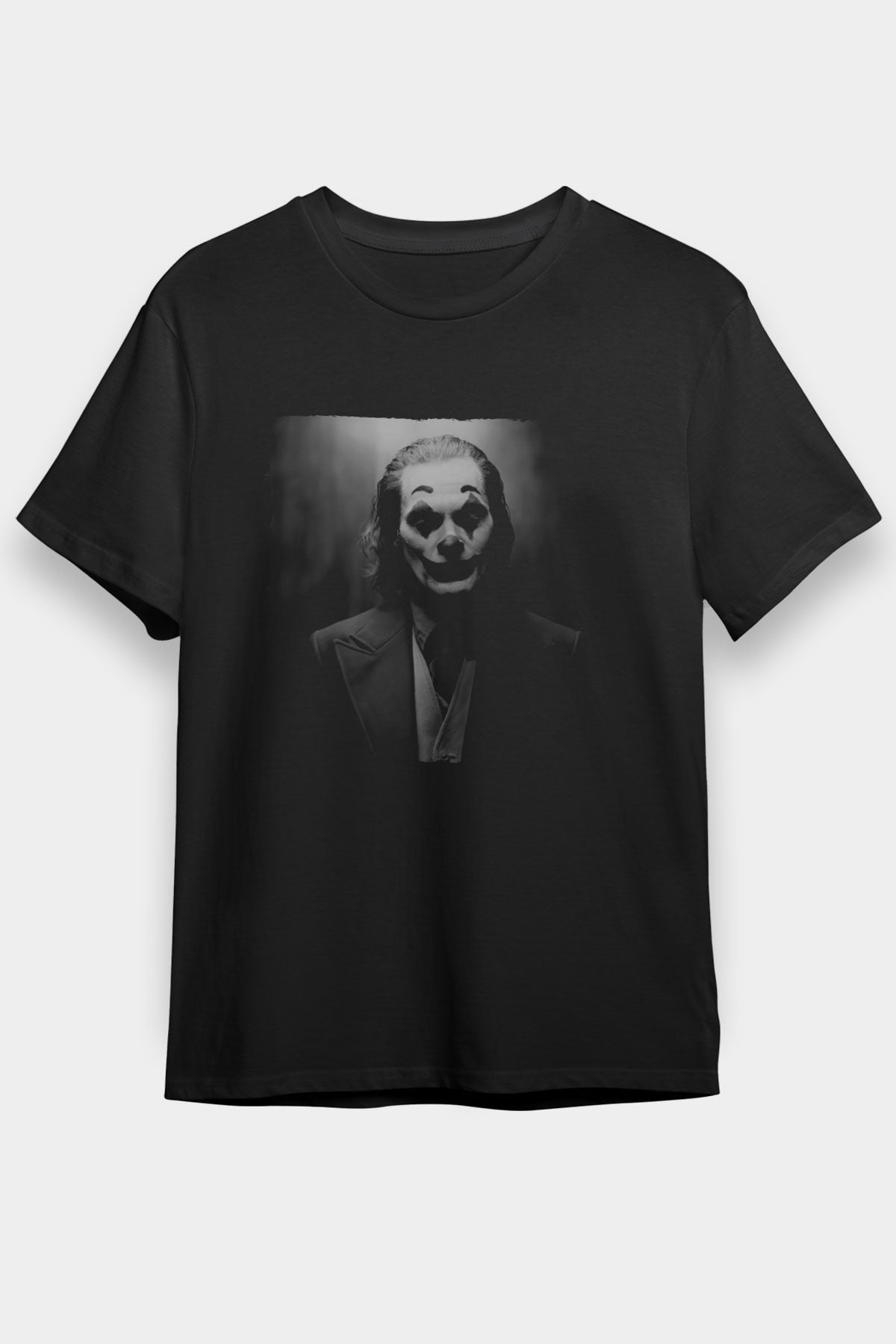 Joker Baskılı Siyah Tişört