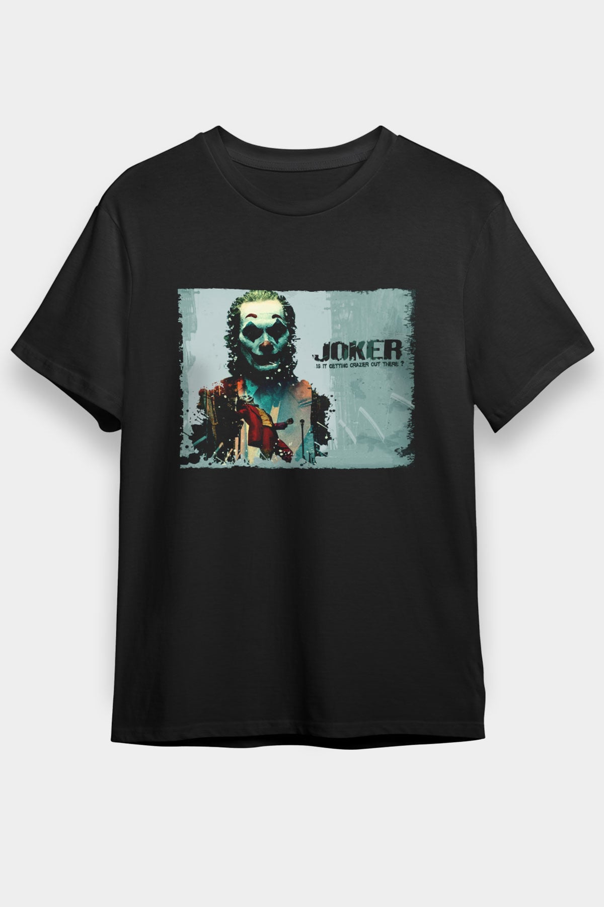 Joker Baskılı Siyah Tshirt