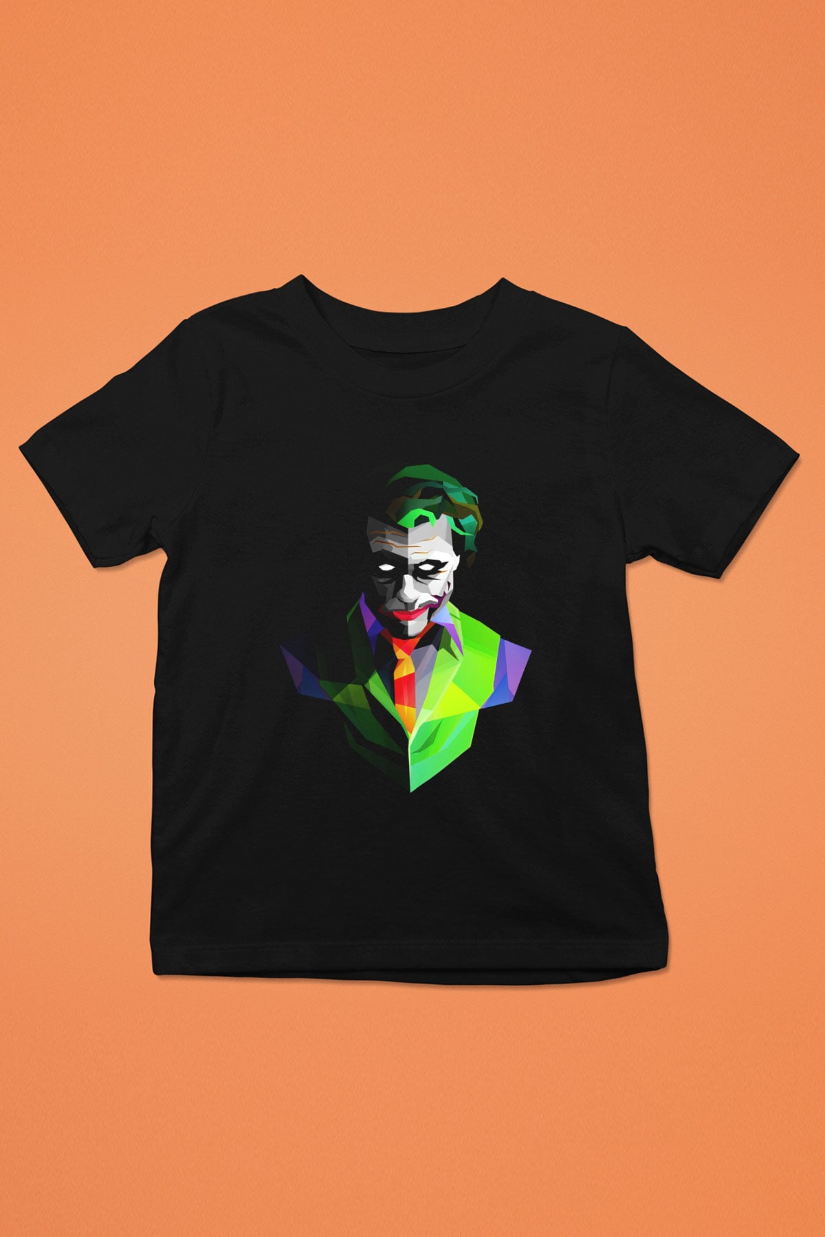Unisex Joker Siyah Çocuk Unisex Tişört