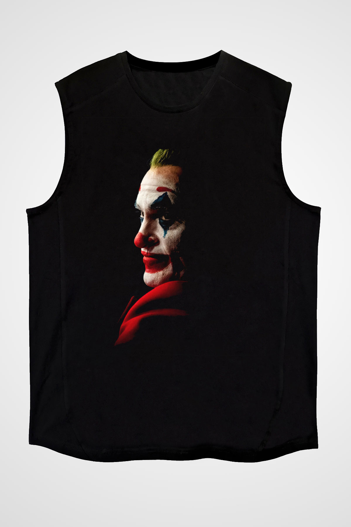 Unisex Joker Siyah Kolsuz T-shirt
