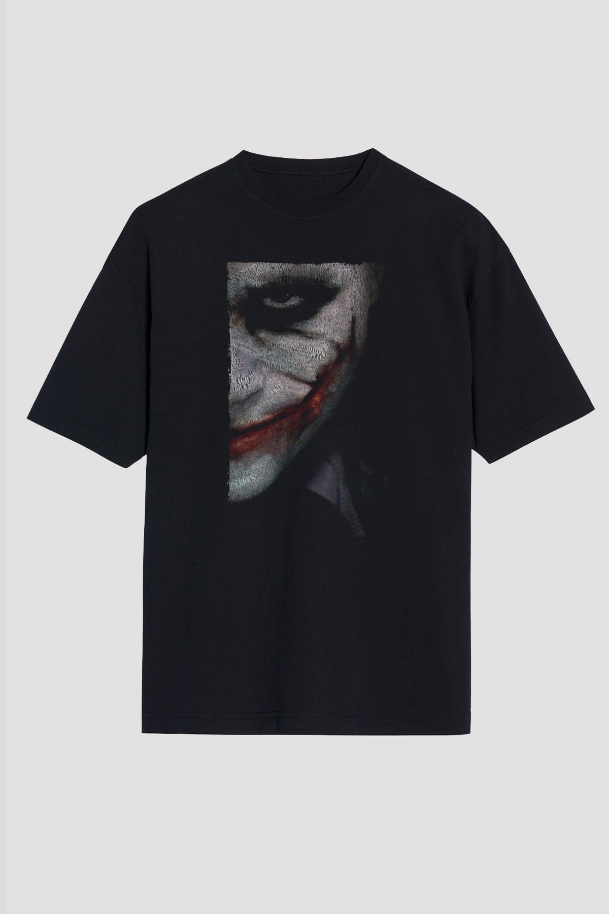 Unisex Joker Siyah Unisex Oversize T-shirt