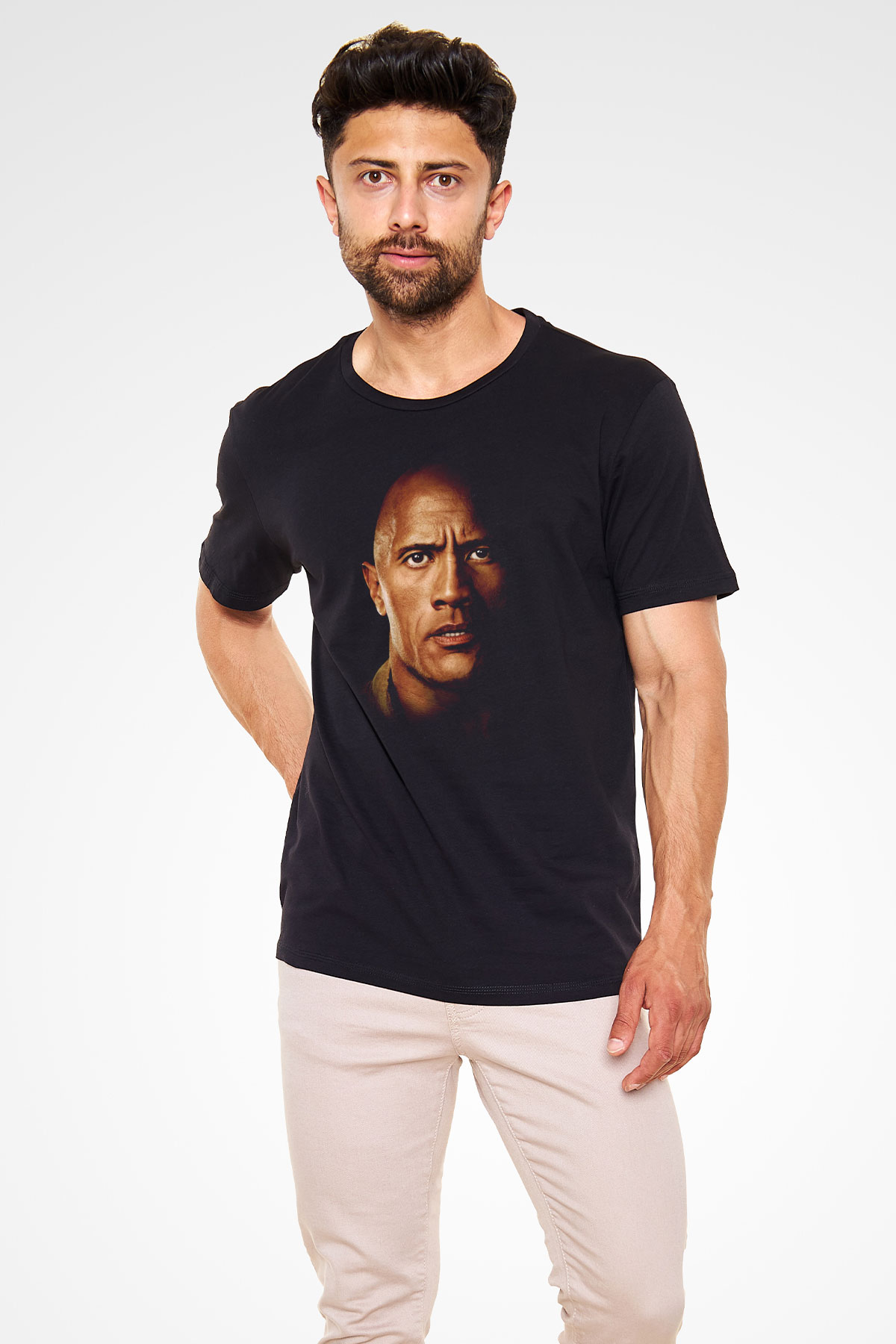 Jumanji Vahşi Orman (Jumanji Welcome to the Jungl‪e‬) Baskılı Siyah Tshirt