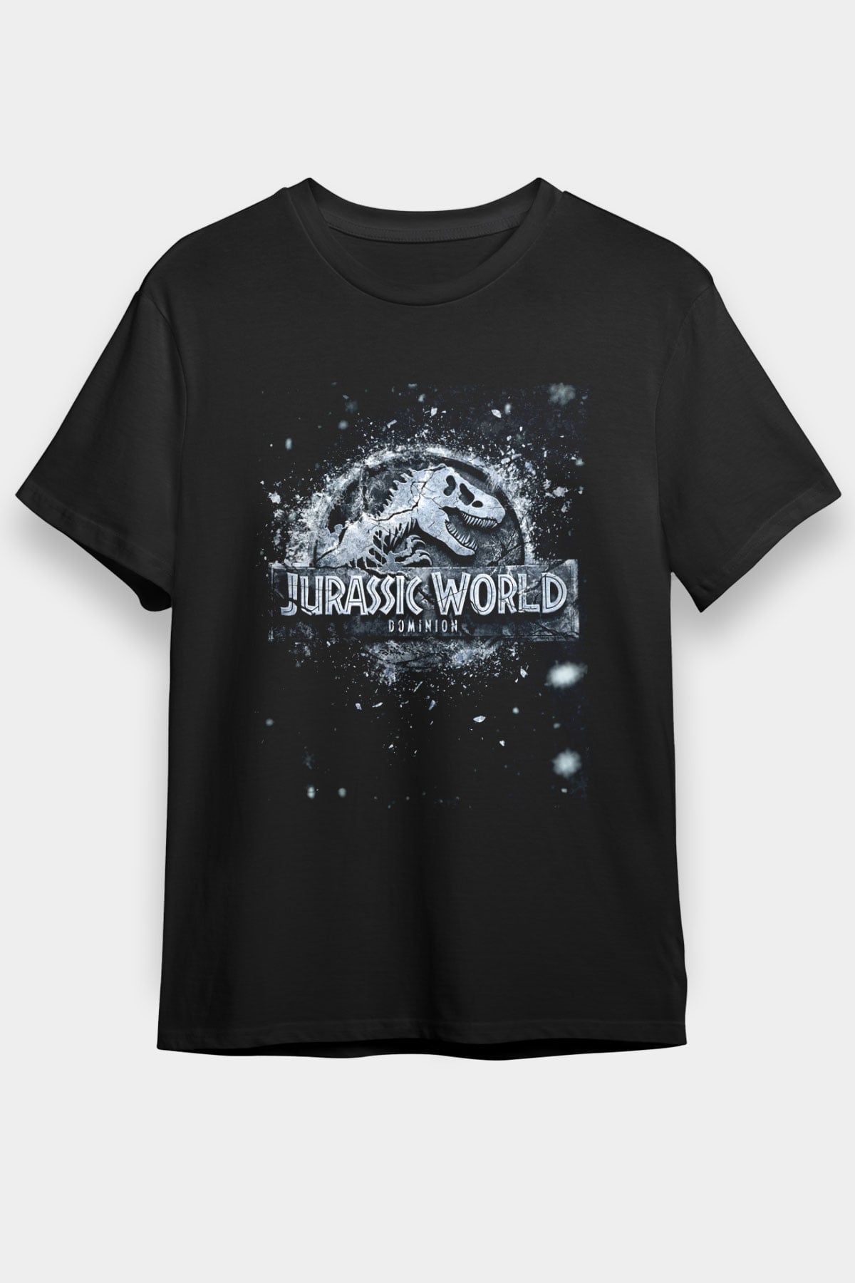 Jurassic World Hâkimiyet (Jurassic World Dominion) Baskılı Siyah Tişört