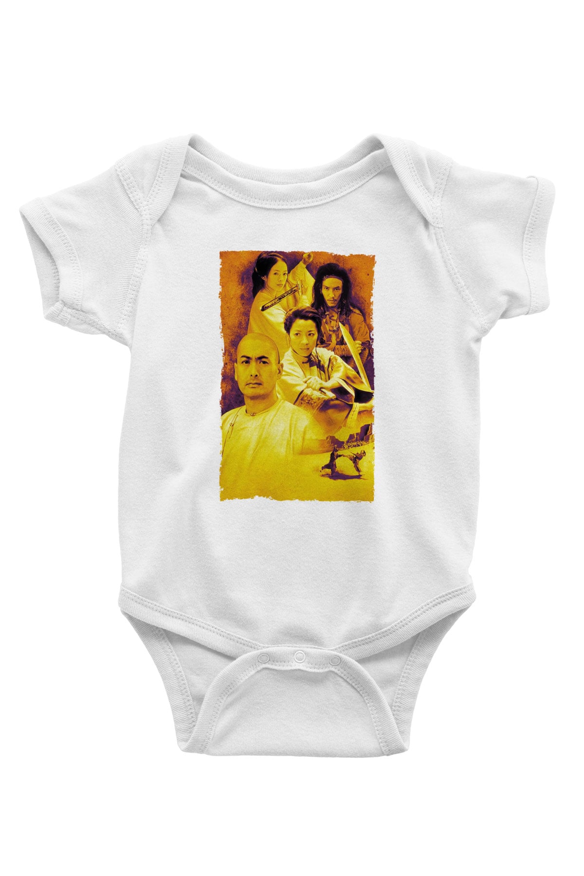 Unisex Kaplan ve Ejderha - Crouching Tiger, Hidden Dragon Baskılı Bebek Body - Zıbın