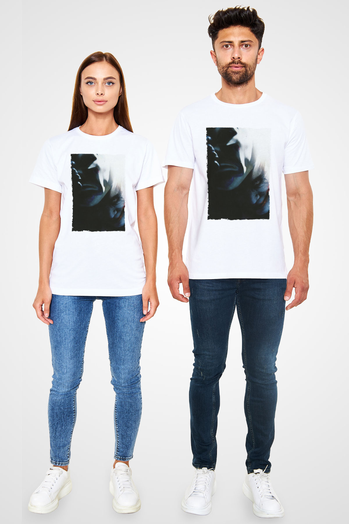 Kara Şövalye (The Dark Knight) Baskılı Beyaz T-shirt