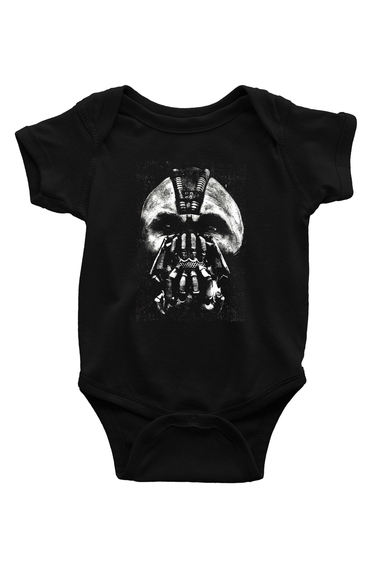 Unisex Kara Şövalye (The Dark Knight) Baskılı Siyah Bebek Body - Zıbın
