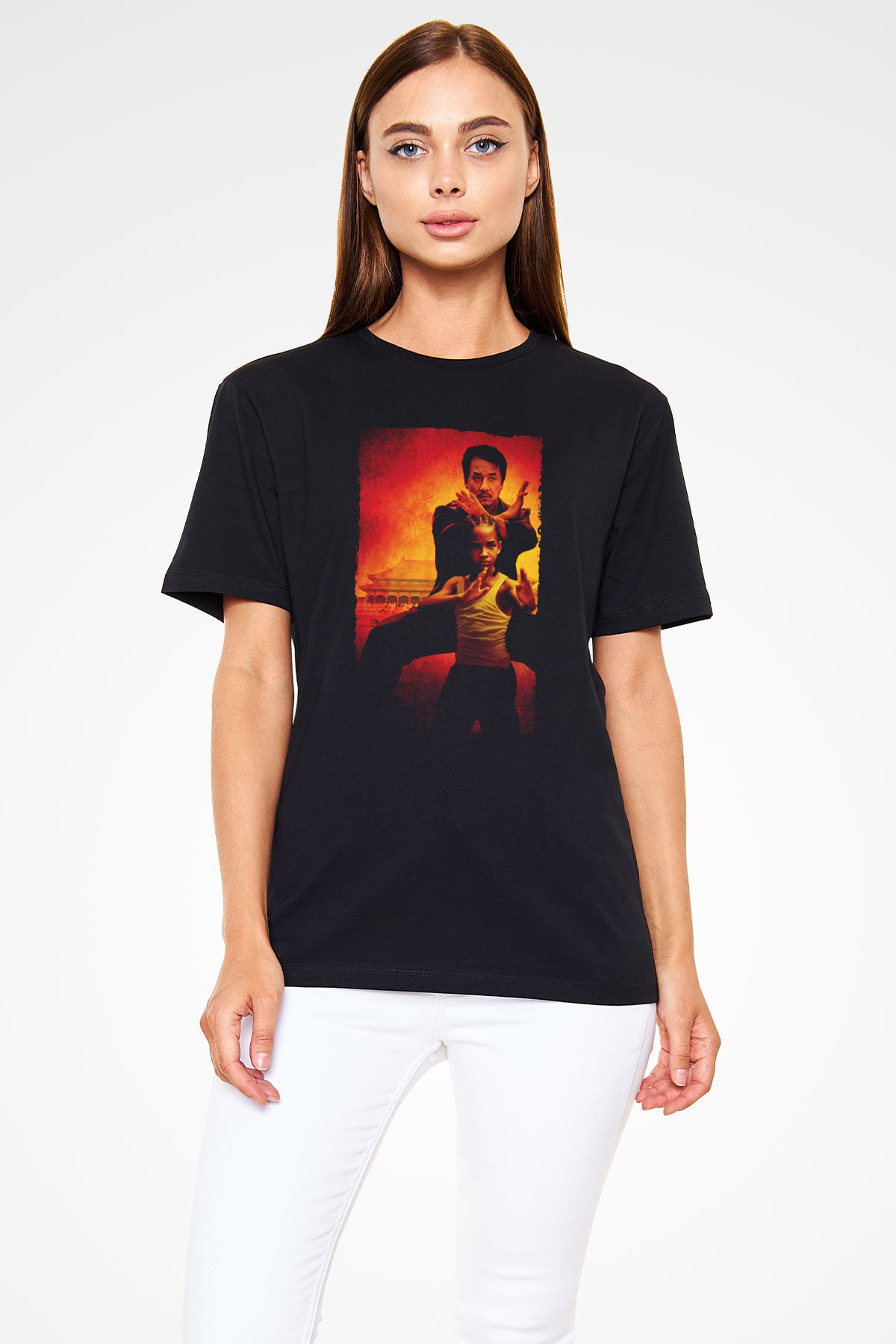 Karateci Çocuk (The Karate Kid) Baskılı Siyah Tshirt