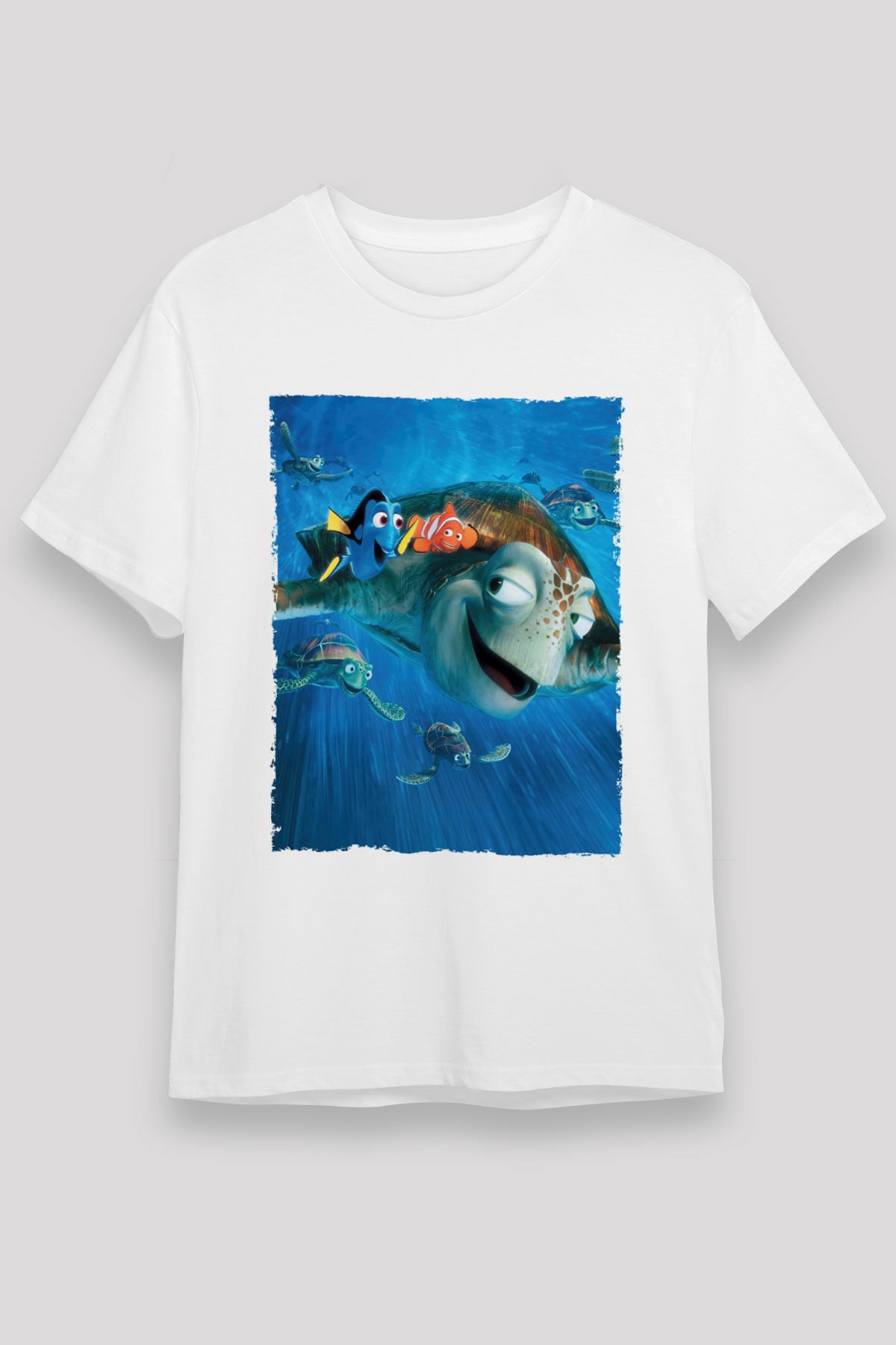 Kayıp Balık Nemo (Finding Nemo) Baskılı Beyaz T shirt