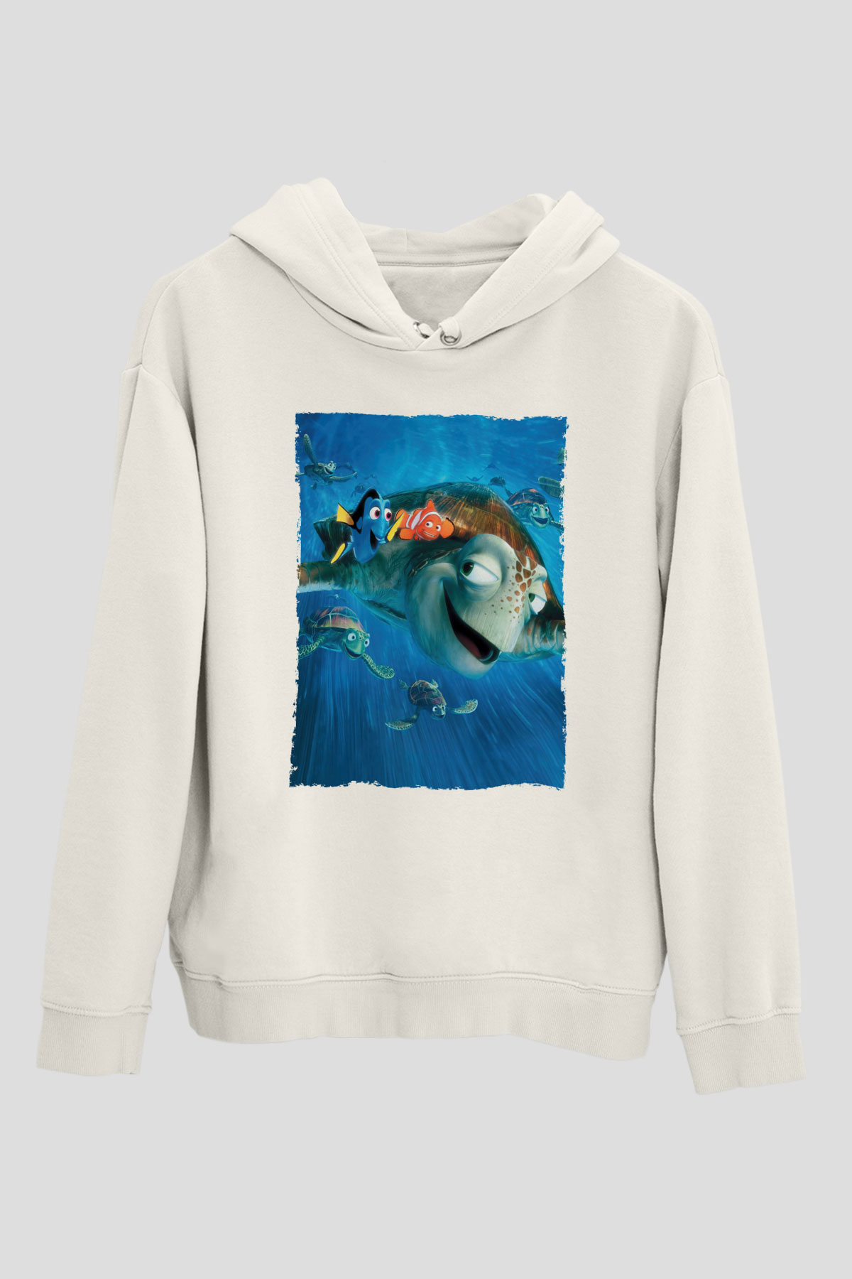 Unisex Kayıp Balık Nemo (Finding Nemo) Baskılı Beyaz T shirt