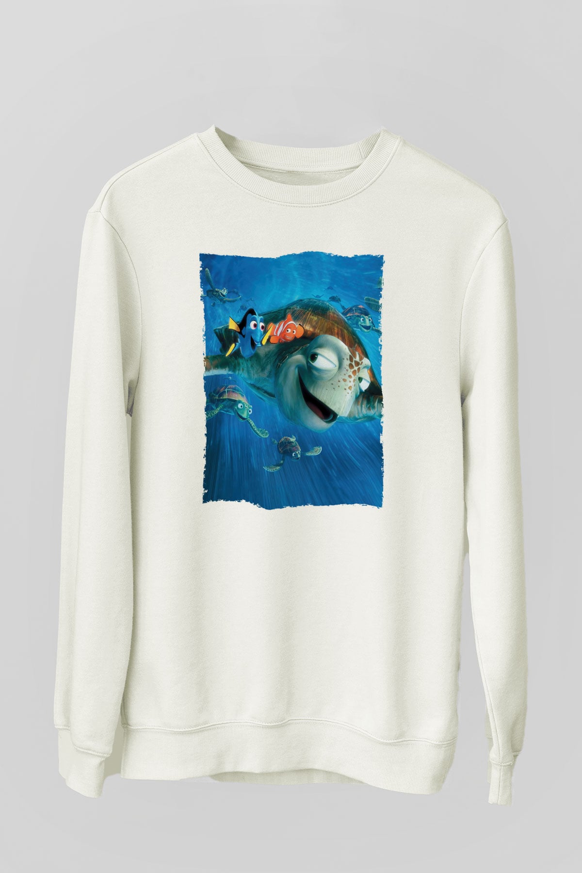 Unisex Kayıp Balık Nemo (Finding Nemo) Baskılı Beyaz T shirt