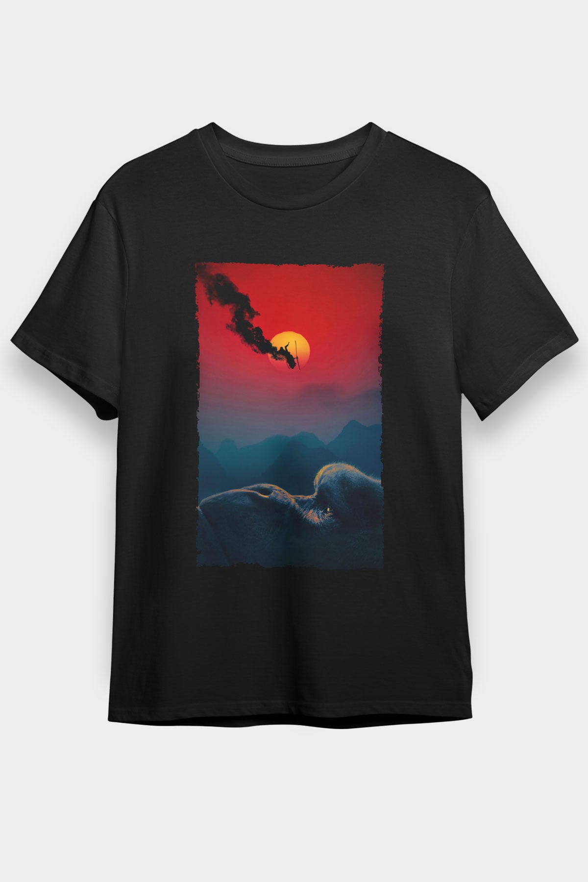 Kong Kafatası Adası (Kong Skull Island) Baskılı Siyah Tişört