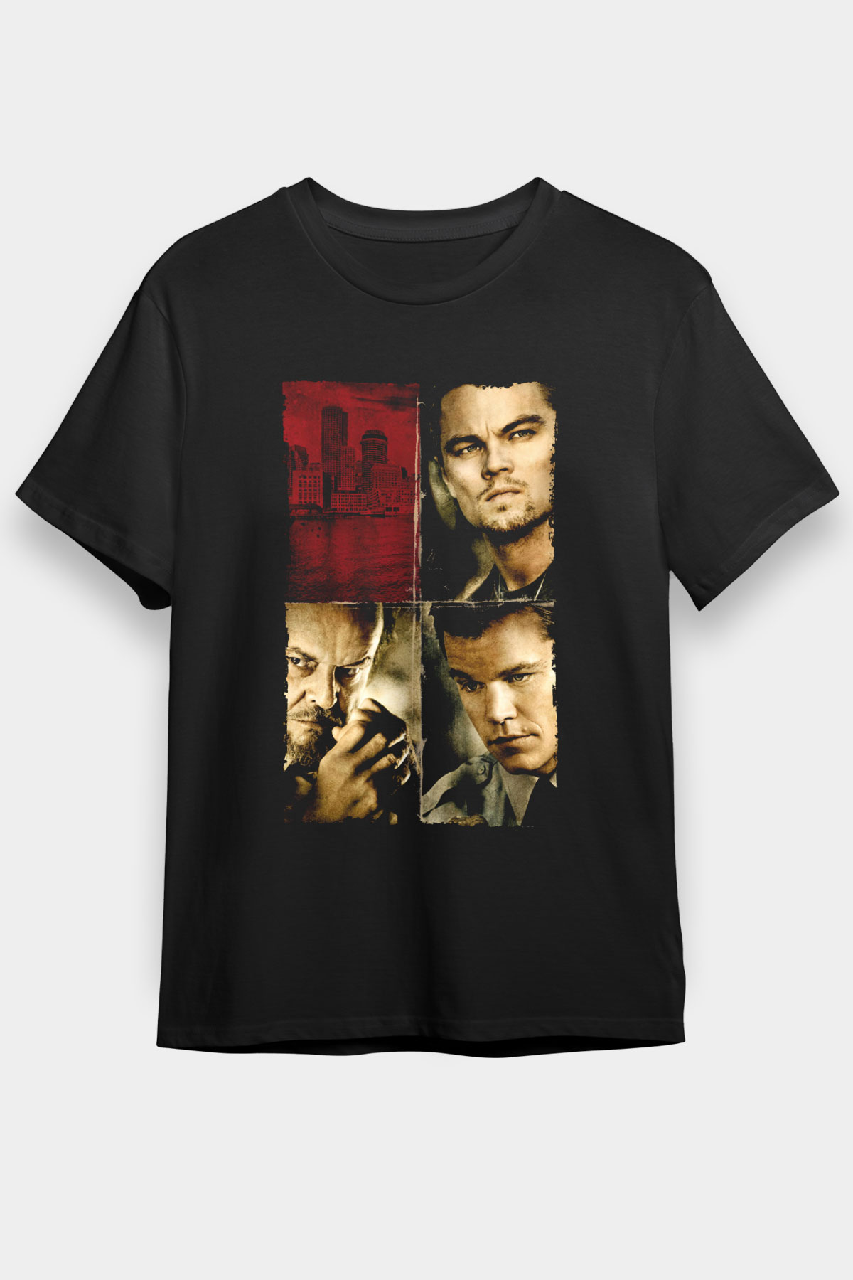 Köstebek (The Departed) Baskılı Siyah T-Shirt