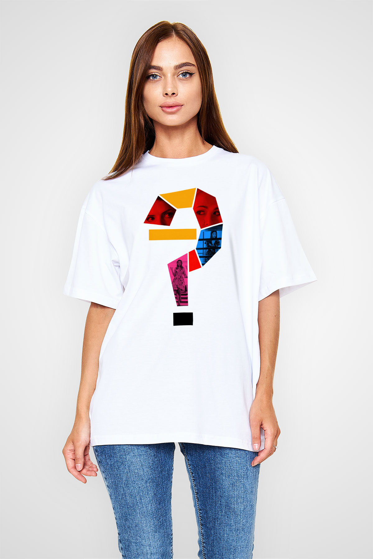 Unisex Küçük Bir Rica - A Simple Favor Baskılı Beyaz Oversize Tişört