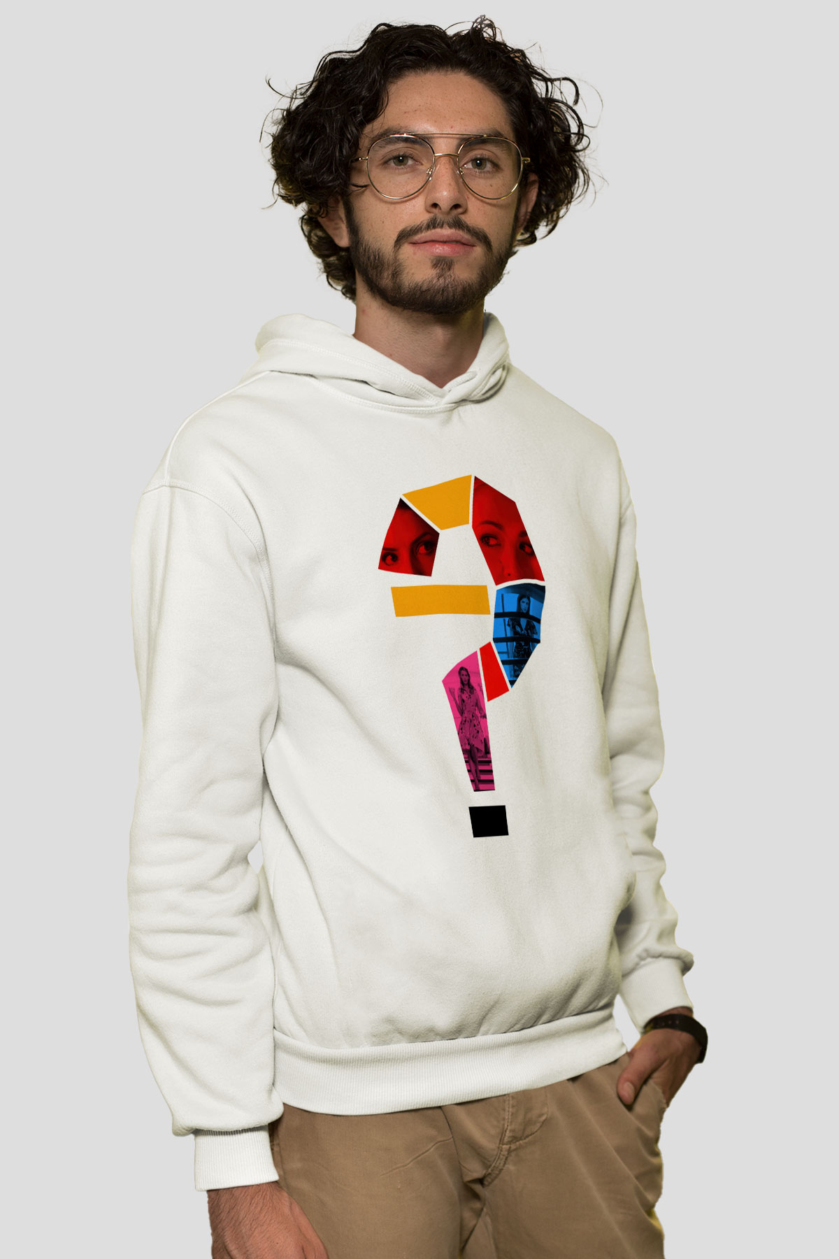 Unisex Küçük Bir Rica - A Simple Favor Baskılı Beyaz Kapüşonlu Sweatshirt