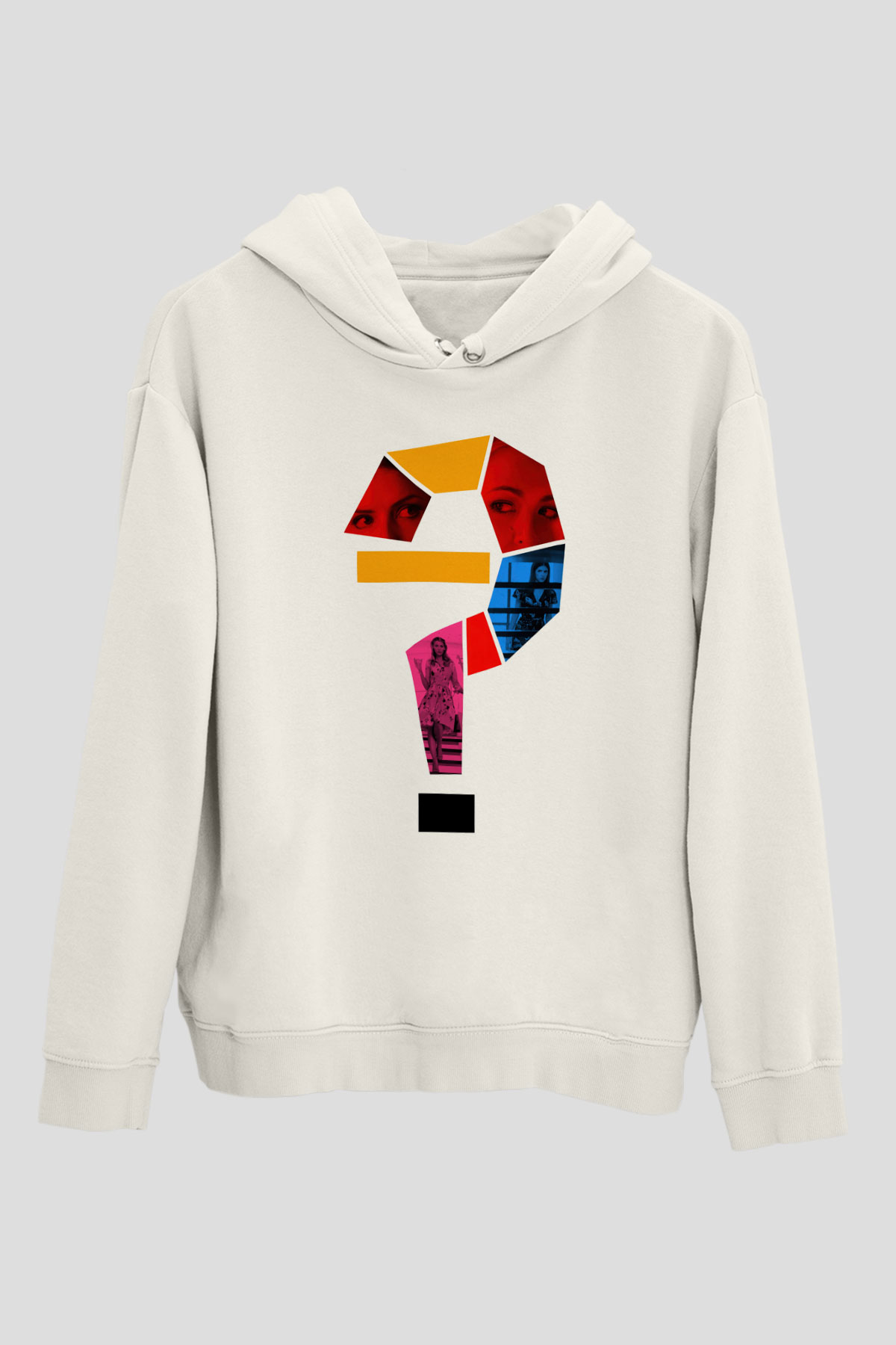 Unisex Küçük Bir Rica - A Simple Favor Baskılı Beyaz Kapüşonlu Sweatshirt