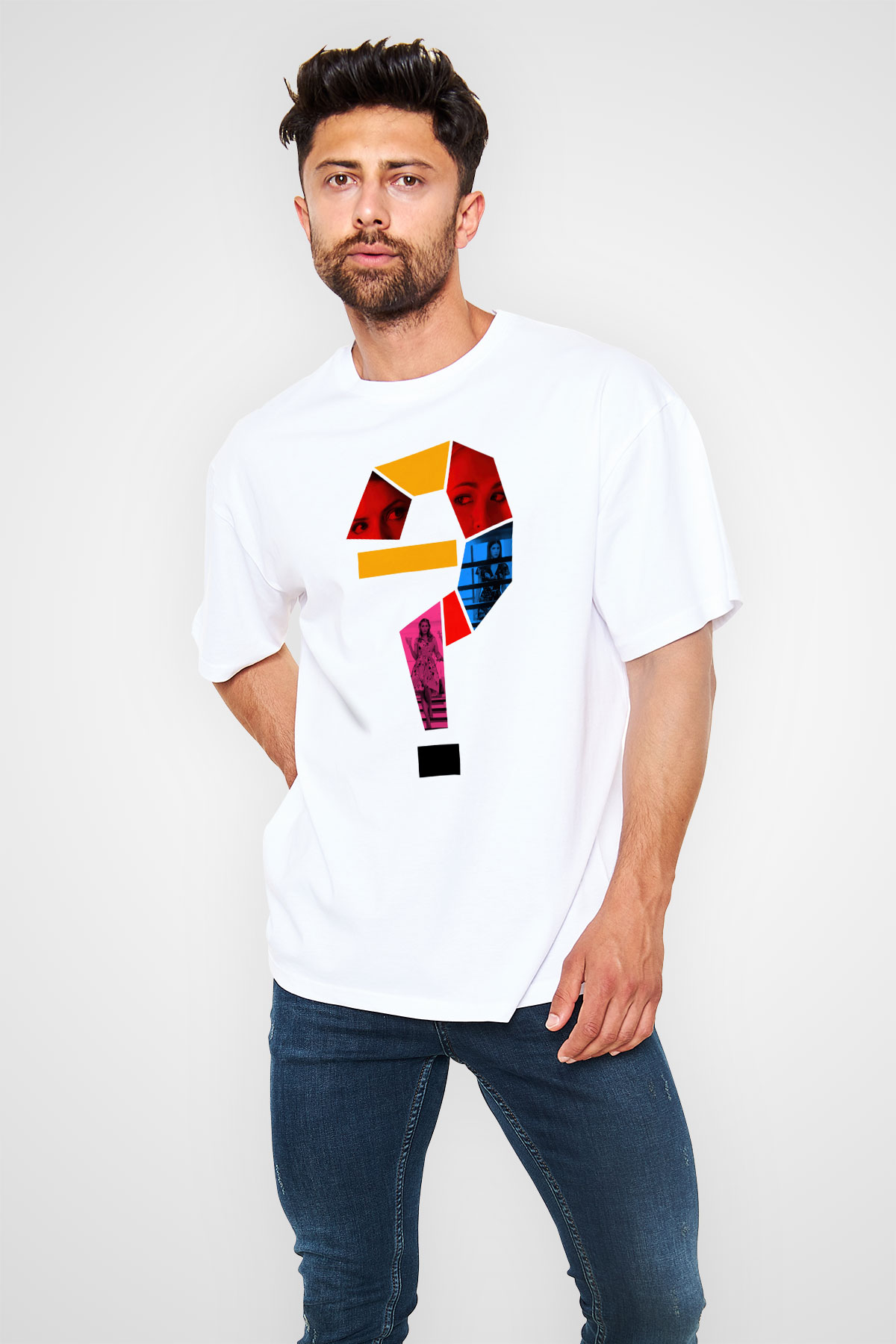 Unisex Küçük Bir Rica - A Simple Favor Baskılı Beyaz Oversize Tişört