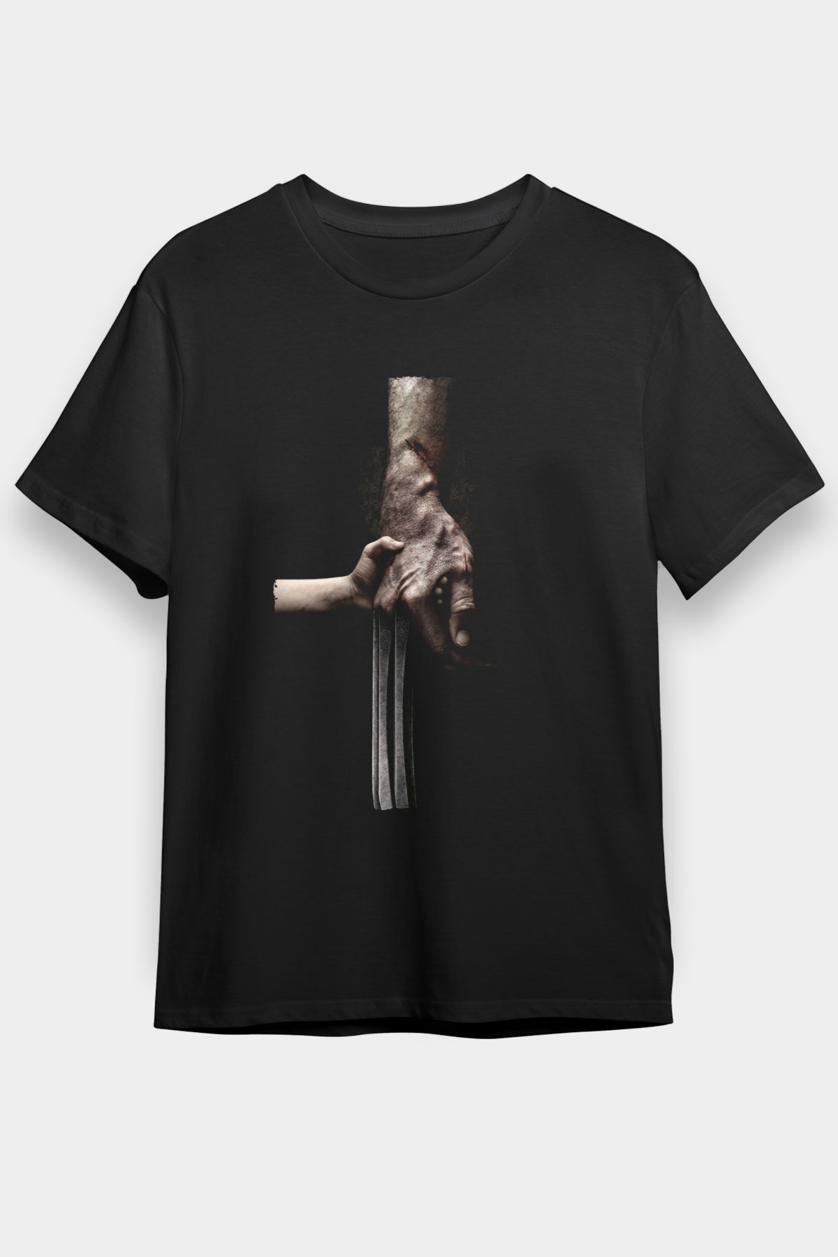 Logan Baskılı Siyah T-Shirt
