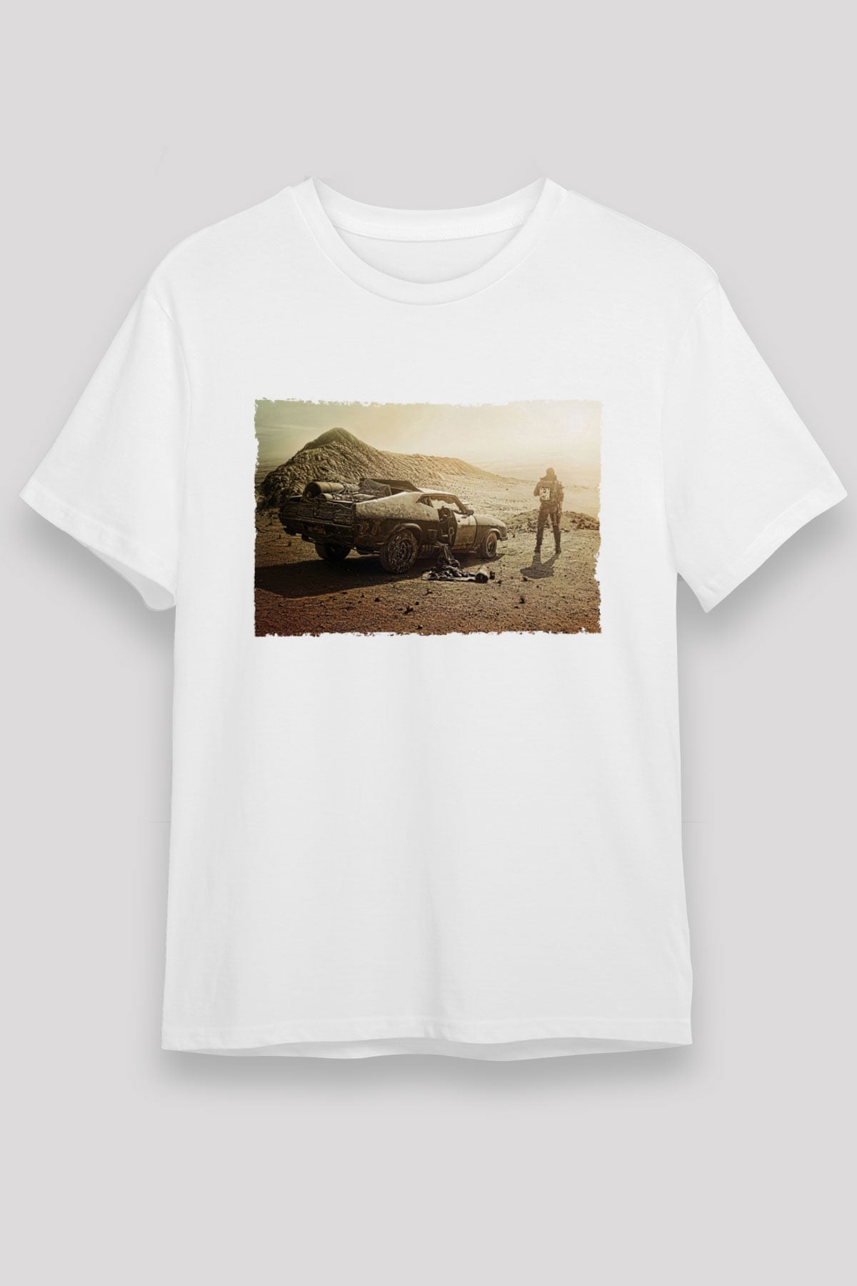 Mad Max Fury Road Baskılı Beyaz Tişört