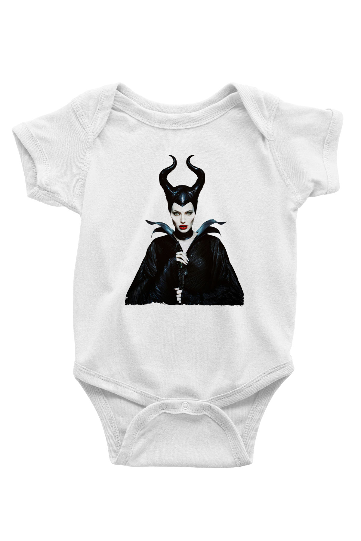 Unisex Malefiz (Maleficent) Baskılı Bebek Body - Zıbın