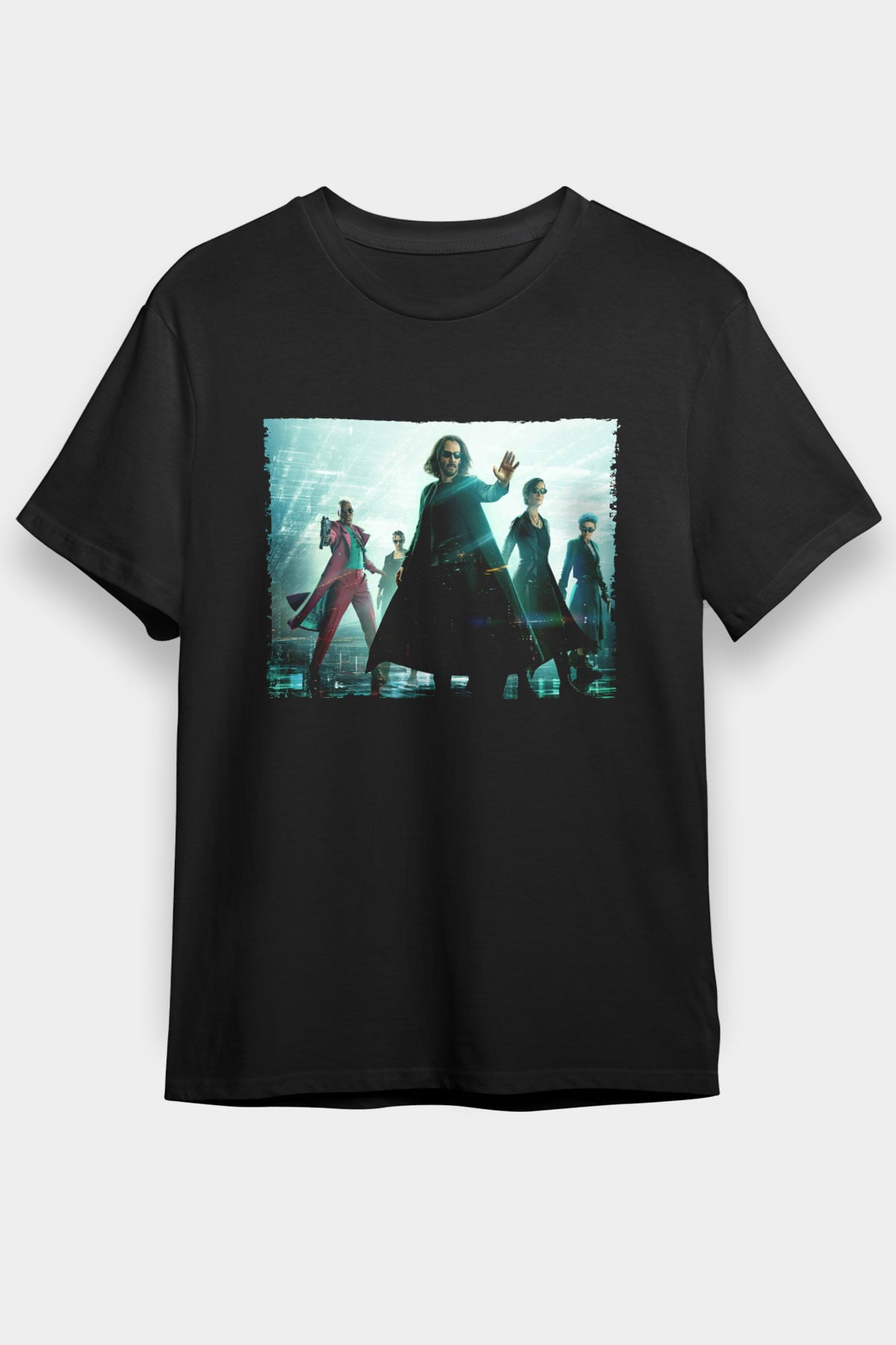 Matrix (The Matrix) Baskılı Siyah Tshirt