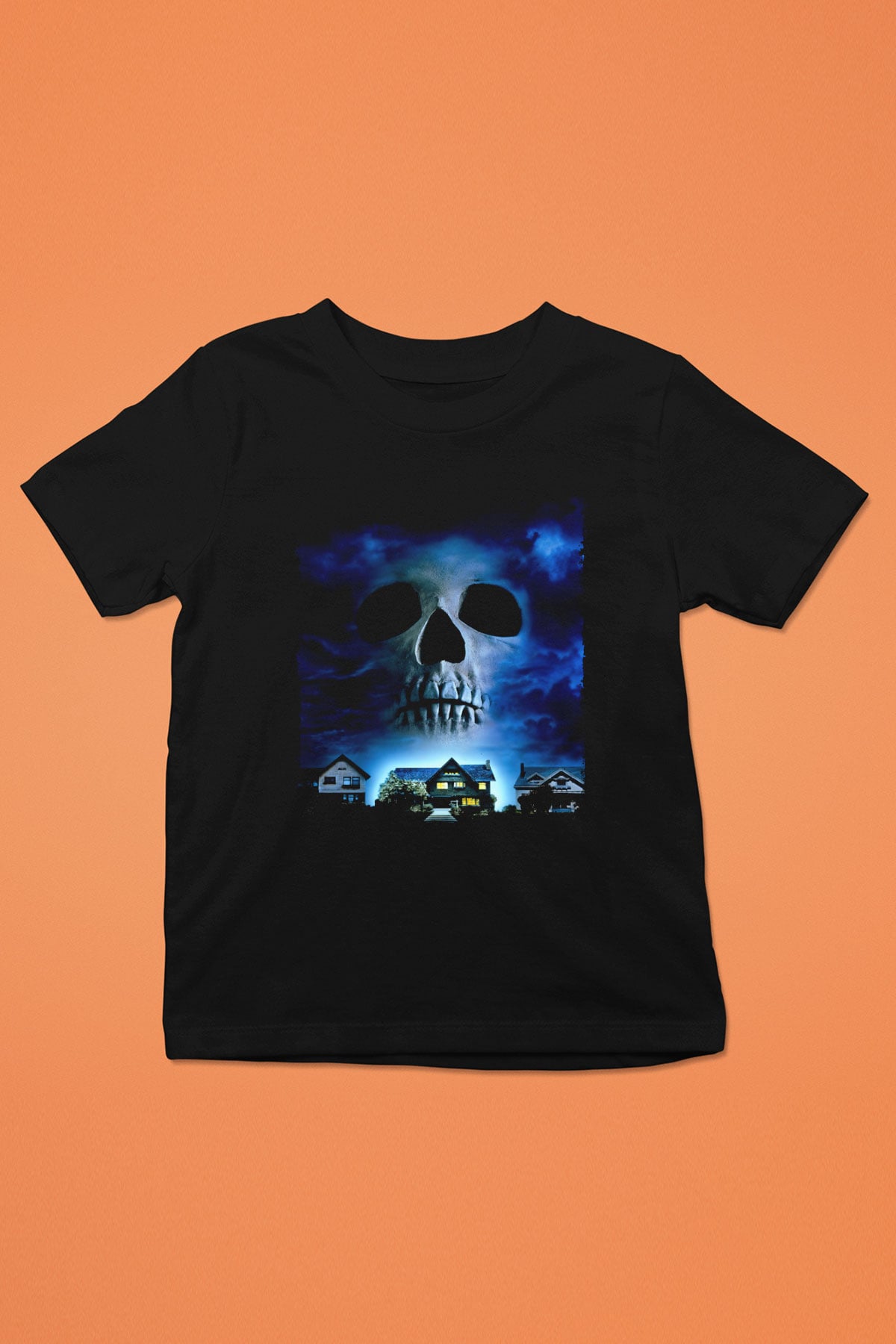 Unisex Merdiven Altındakiler (The People Under the Stairs) Baskılı Siyah Çocuk T-Shirt
