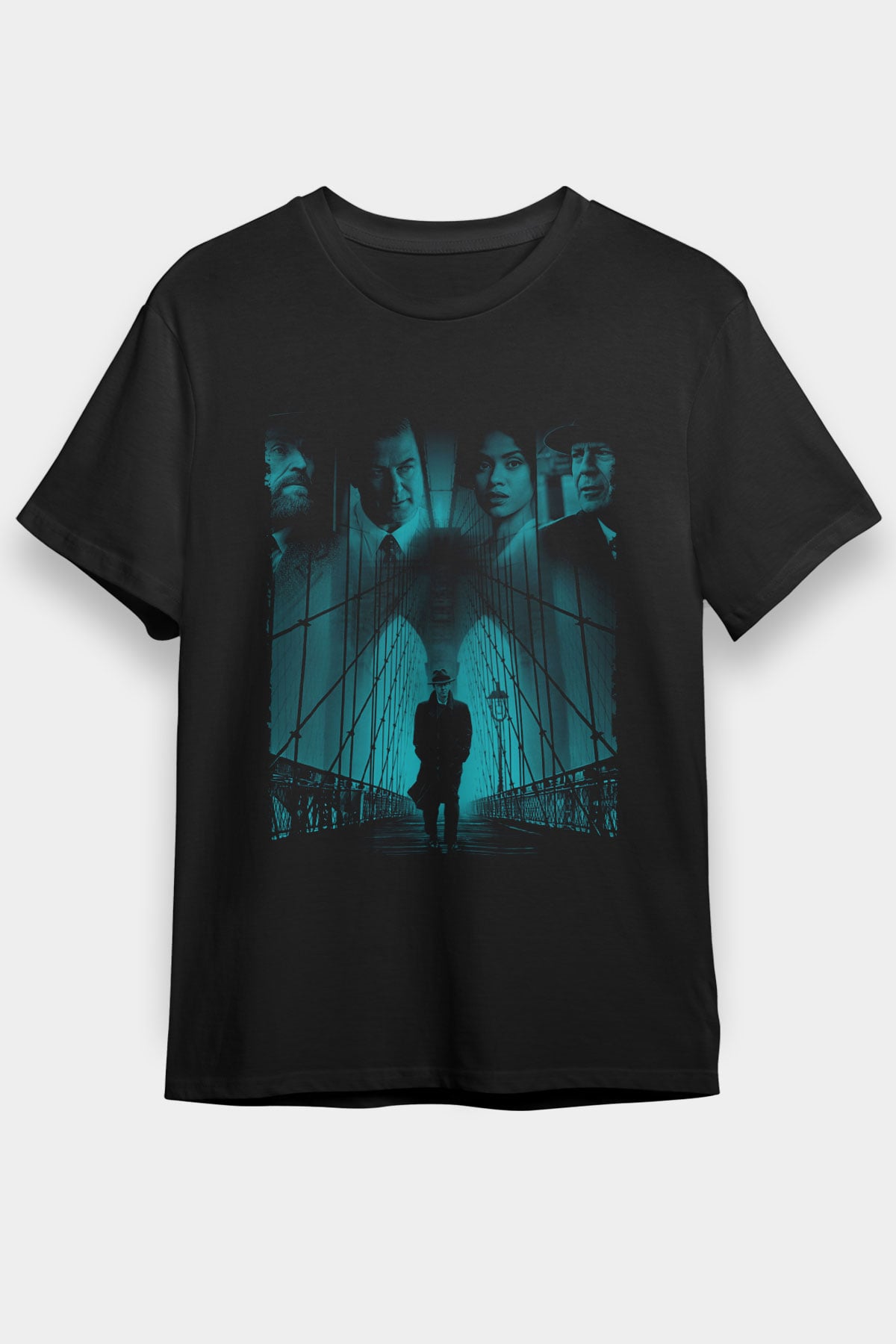 Motherless Brooklyn Baskılı Siyah Tshirt