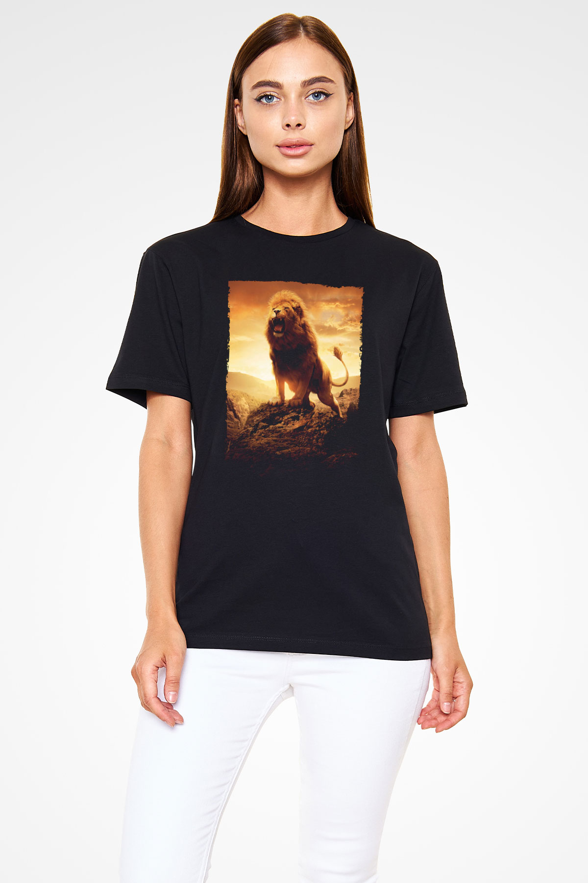 Narnia Günlükleri Aslan, Cadı ve Dolap (The Chronicles of Narnia The Lion, the Witch and the Wardrobe) Baskılı Siyah Tshirt