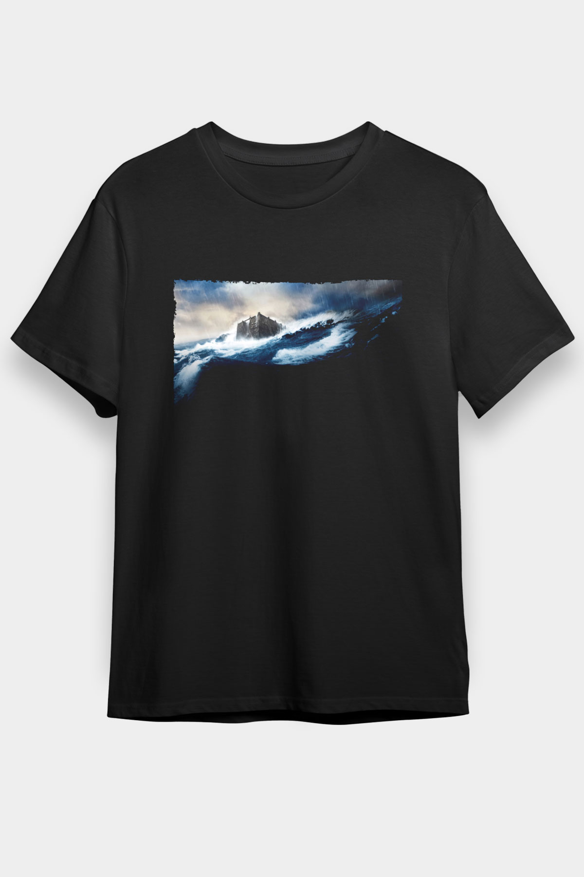 Nuh (Noah) Baskılı Siyah Tshirt
