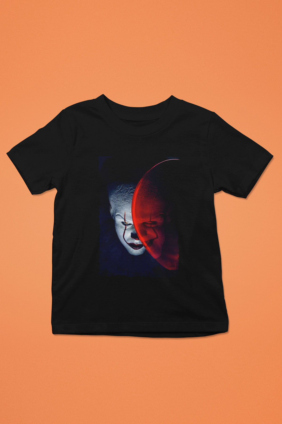 Unisex O (IT) Baskılı Siyah Çocuk Tişört