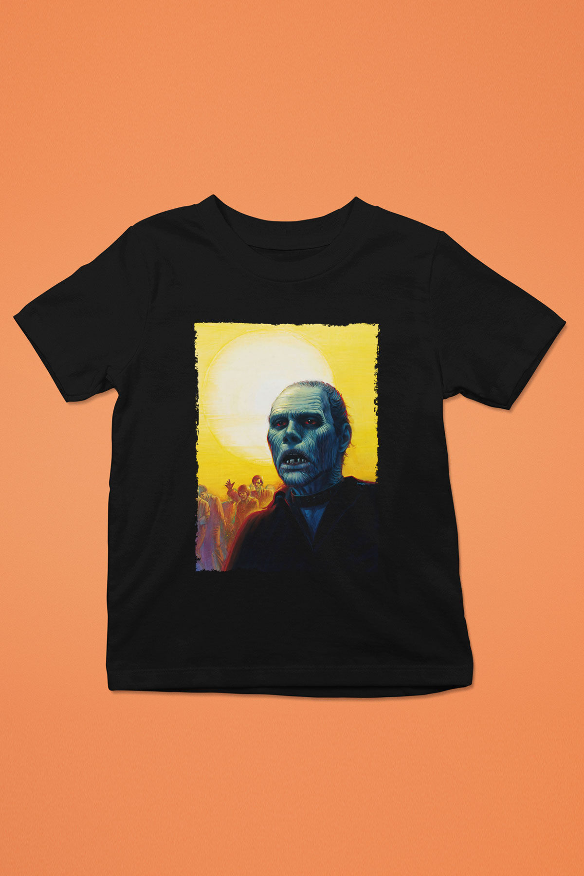 Unisex Ölüler Günü (Day of the Dead) Baskılı Siyah Çocuk Tshirt