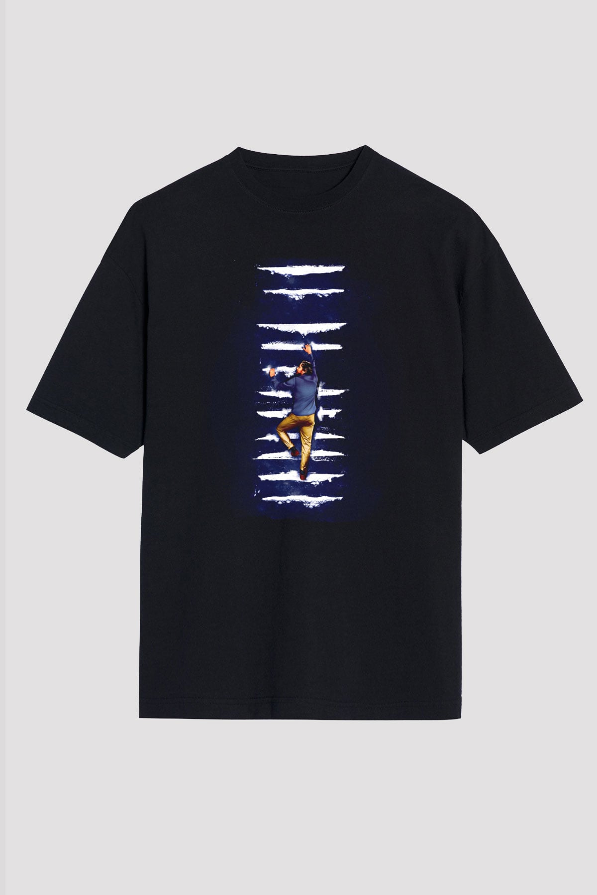 Unisex Pislik (Filth) Baskılı Siyah Oversize Tshirt