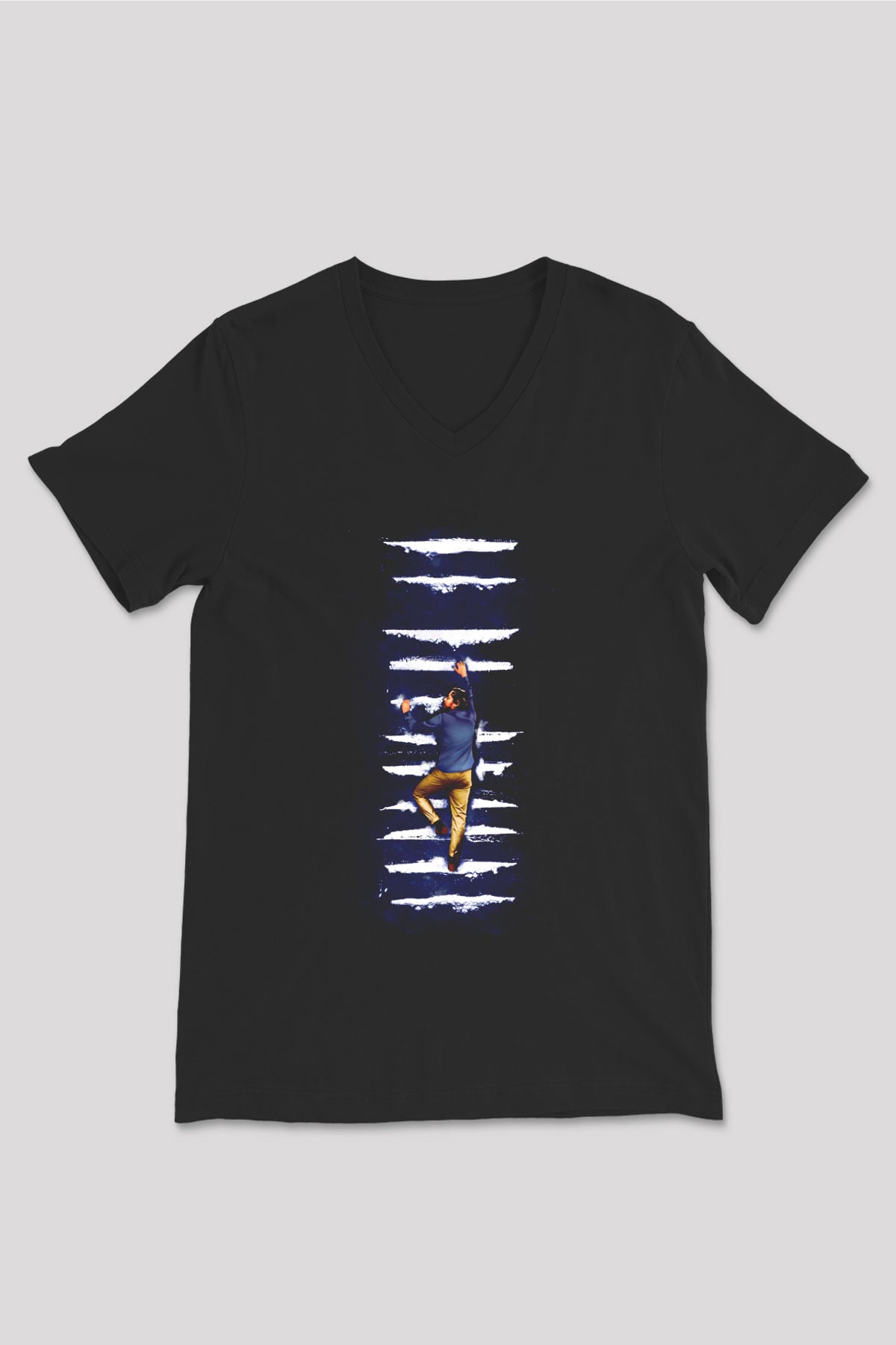 Unisex Pislik (Filth) Baskılı Siyah V Yaka Tshirt